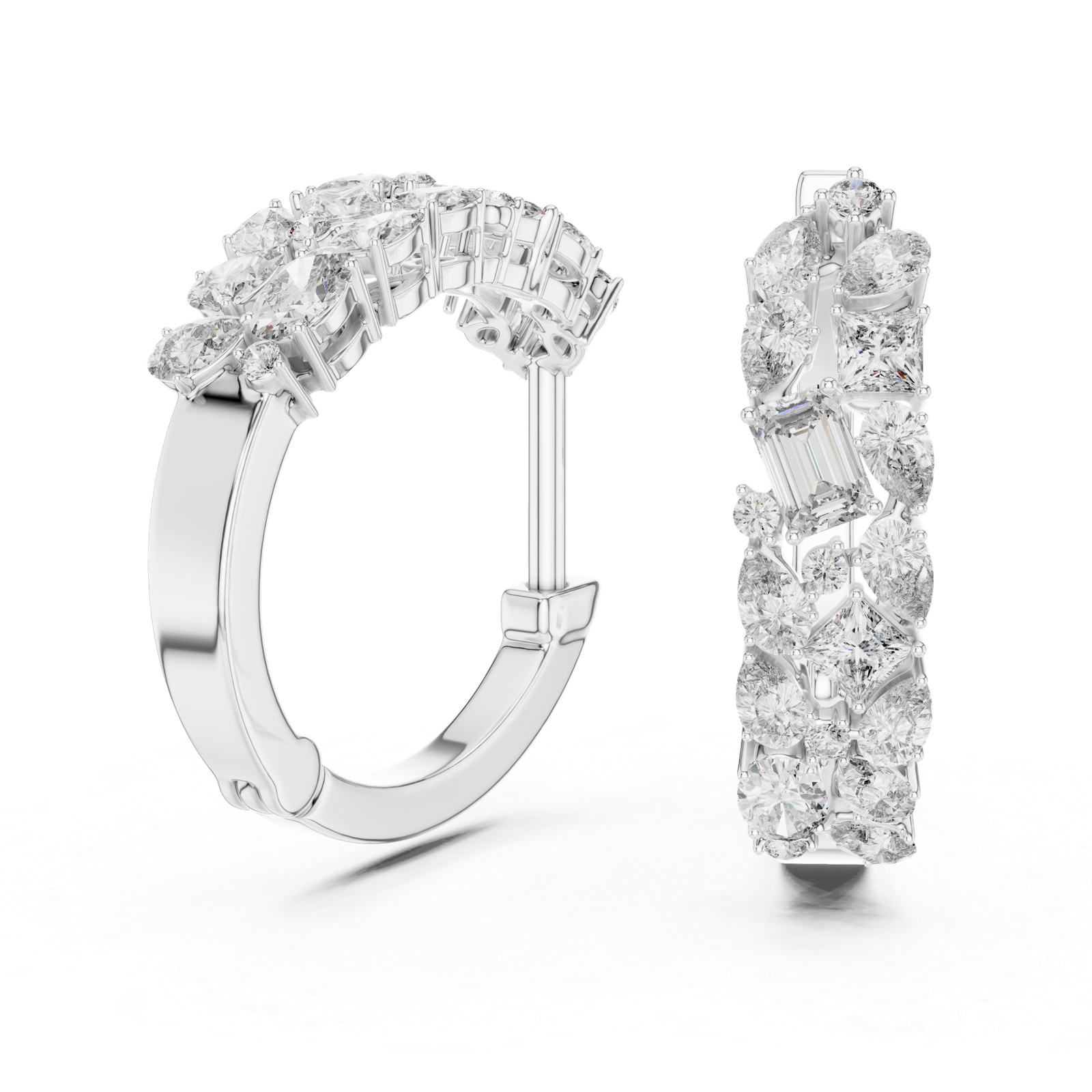 Gianna Multi Shape Diamond Ear Cuff Diamond Earrings