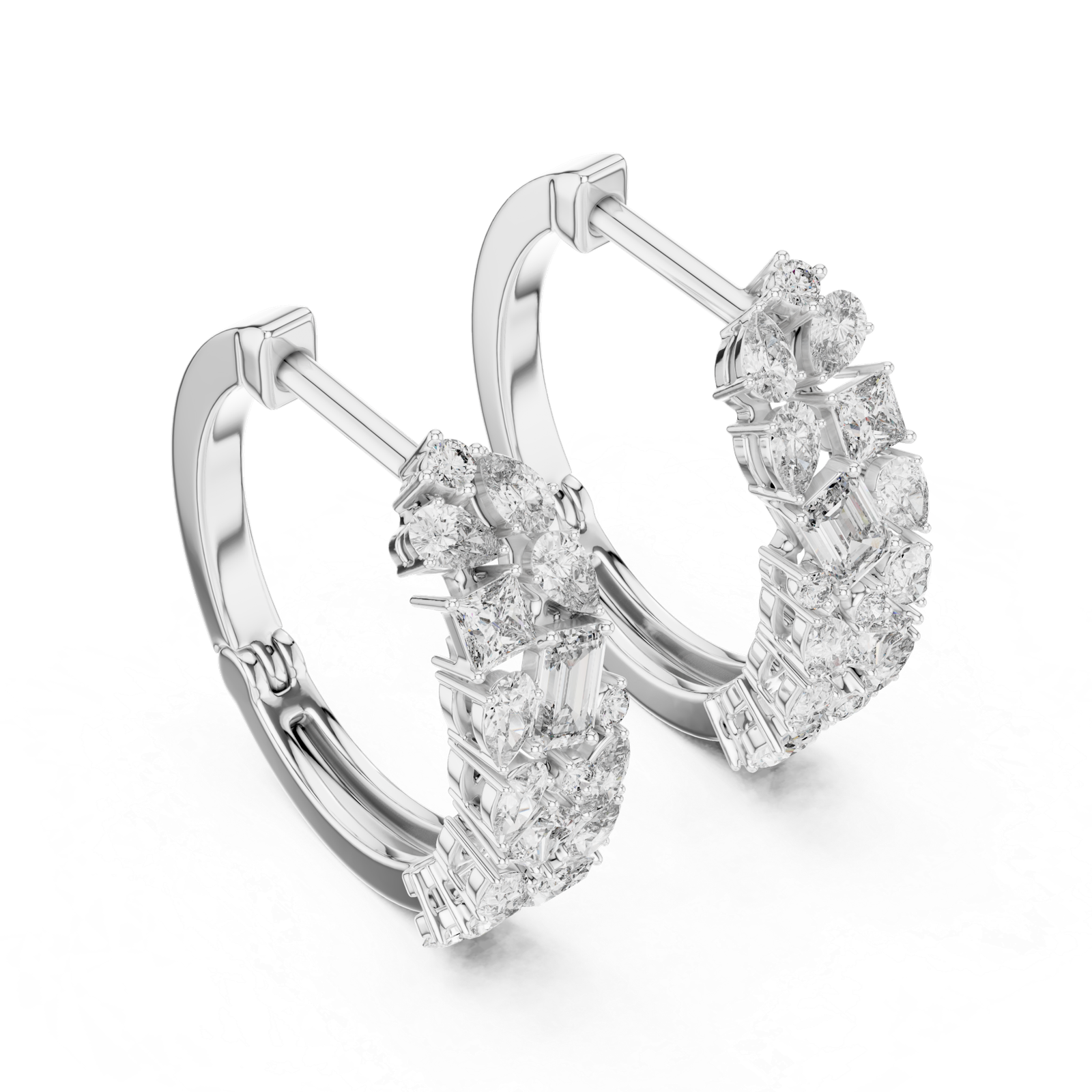 Gianna Multi Shape Diamond Ear Cuff Diamond Earrings