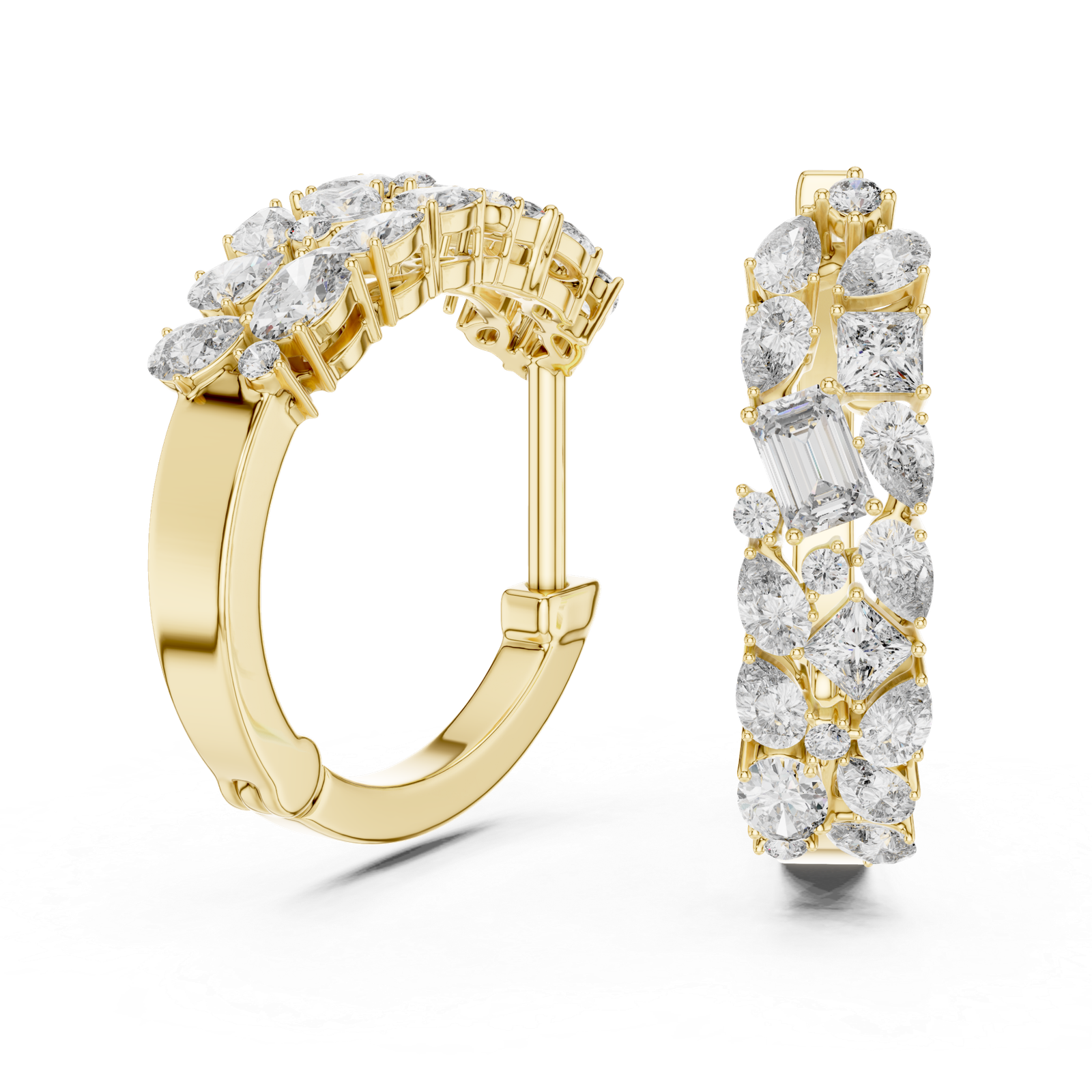 Gianna Multi Shape Diamond Ear Cuff Diamond Earrings