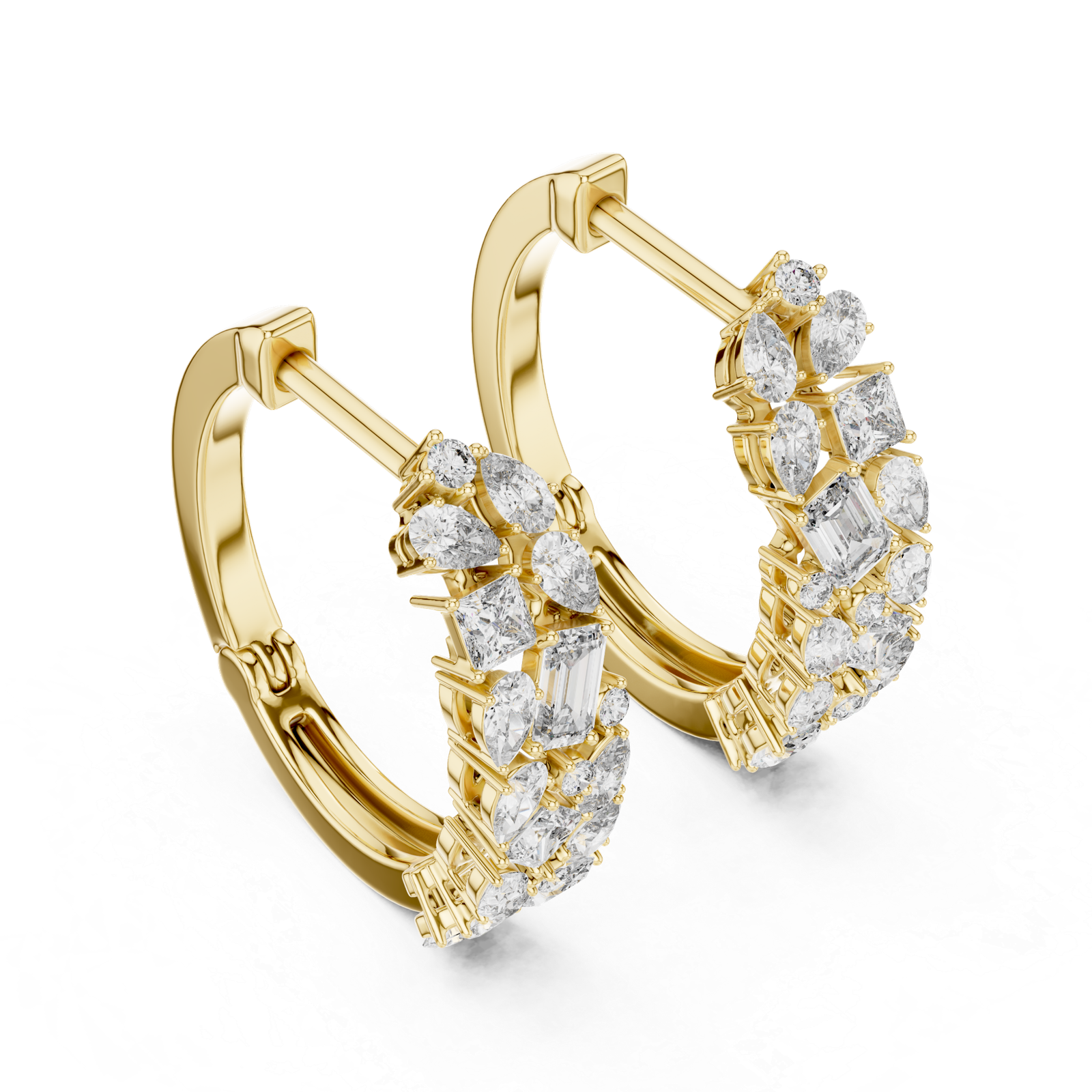 Gianna Multi Shape Diamond Ear Cuff Diamond Earrings