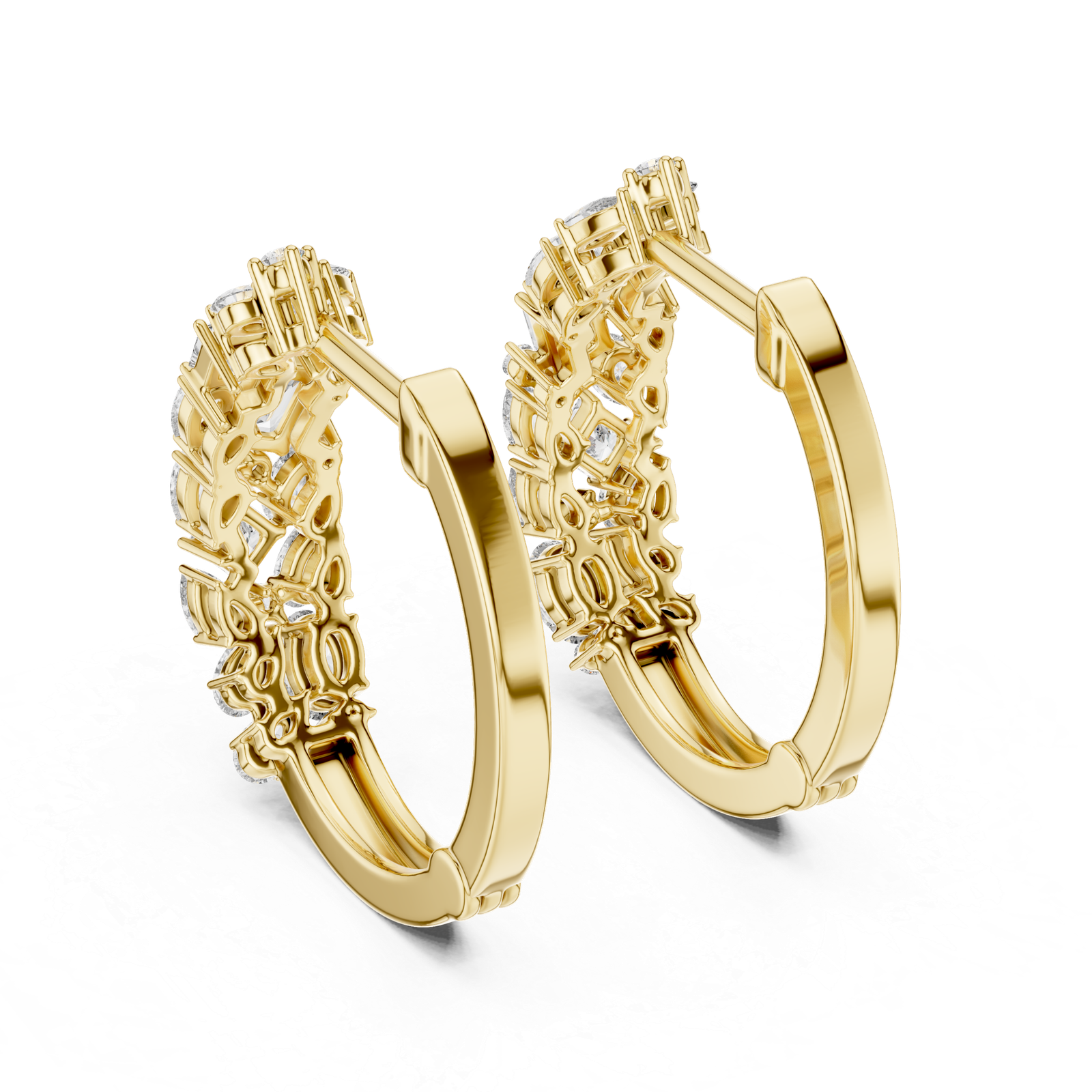 Gianna Multi Shape Diamond Ear Cuff Diamond Earrings