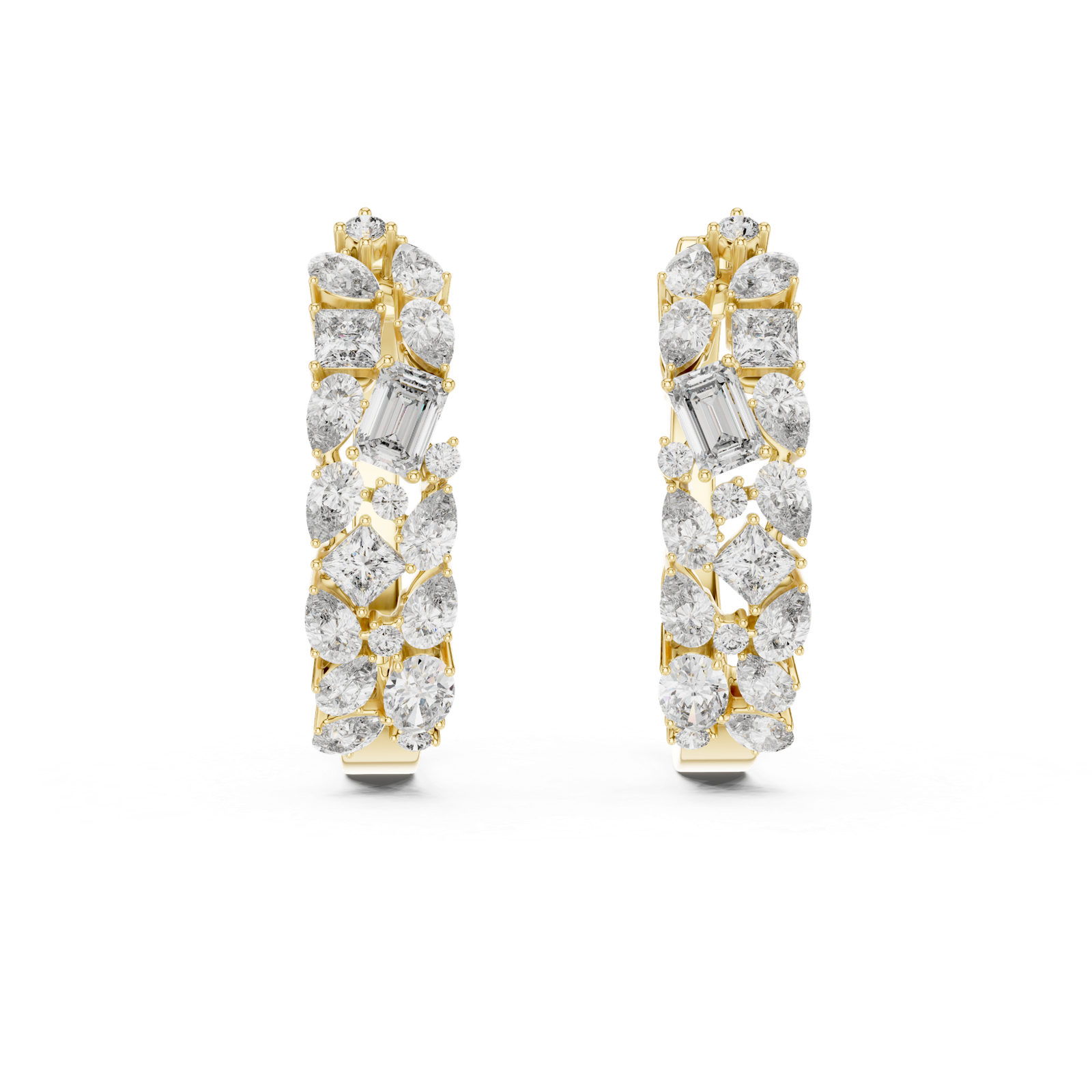 Gianna Multi Shape Diamond Ear Cuff Diamond Earrings