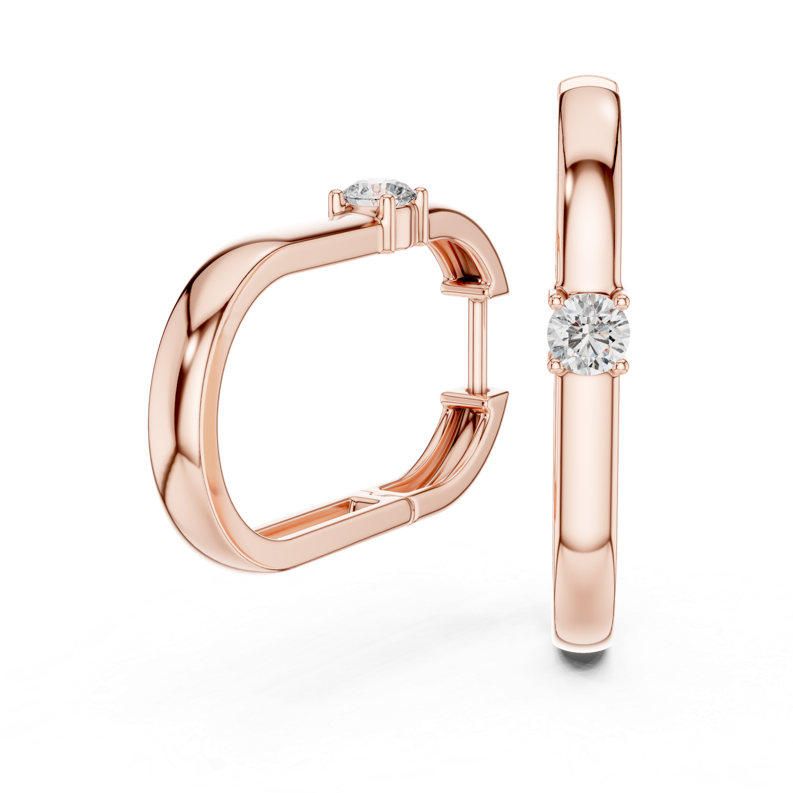 Elysia Single Diamond Mini Hoop Diamond Earrings