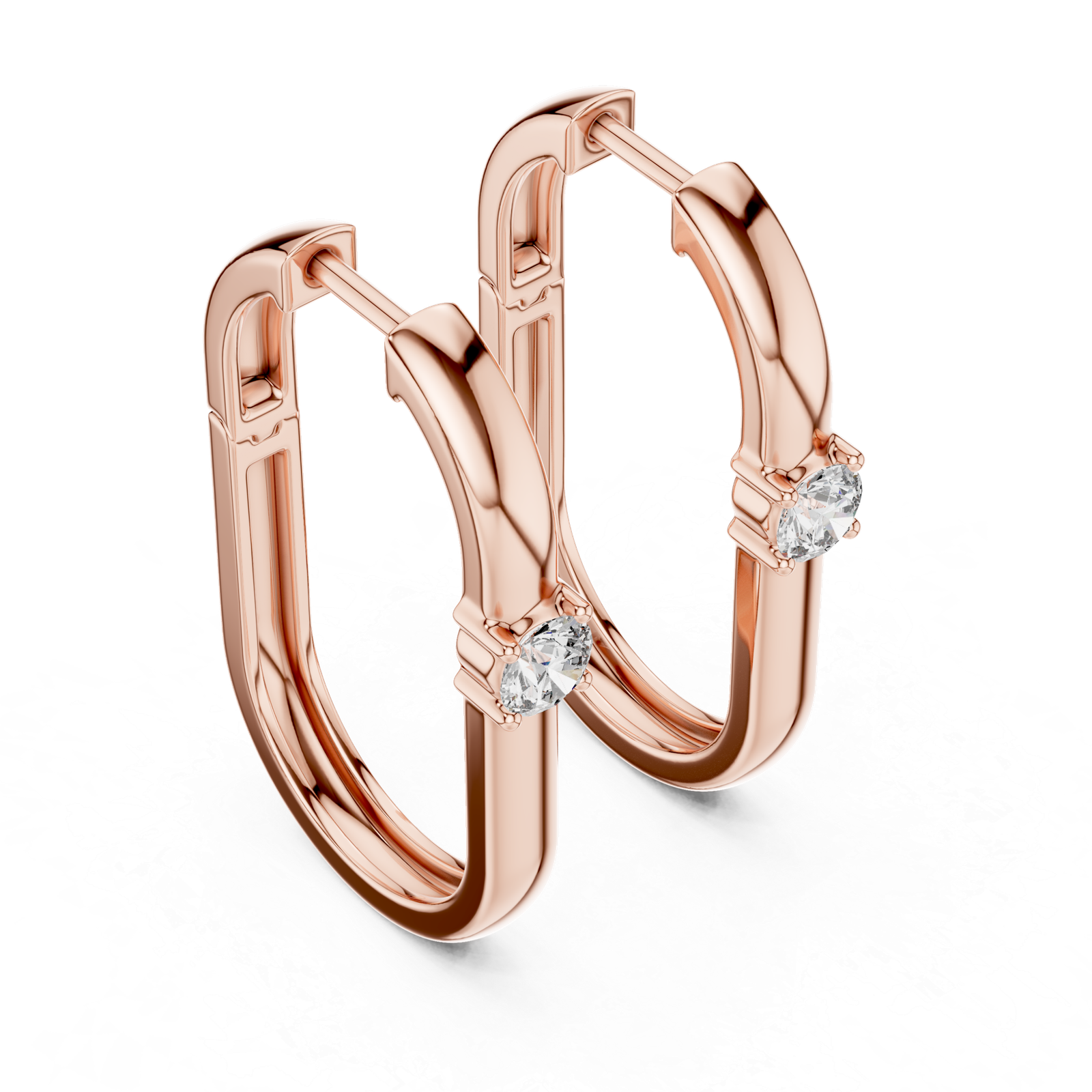Elysia Single Diamond Mini Hoop Diamond Earrings