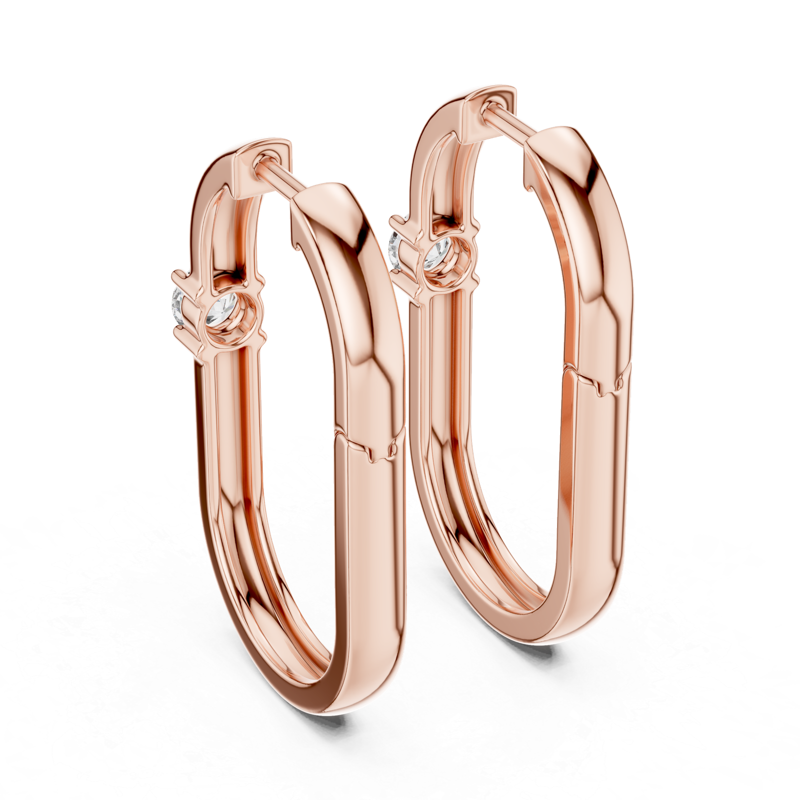 Elysia Single Diamond Mini Hoop Diamond Earrings
