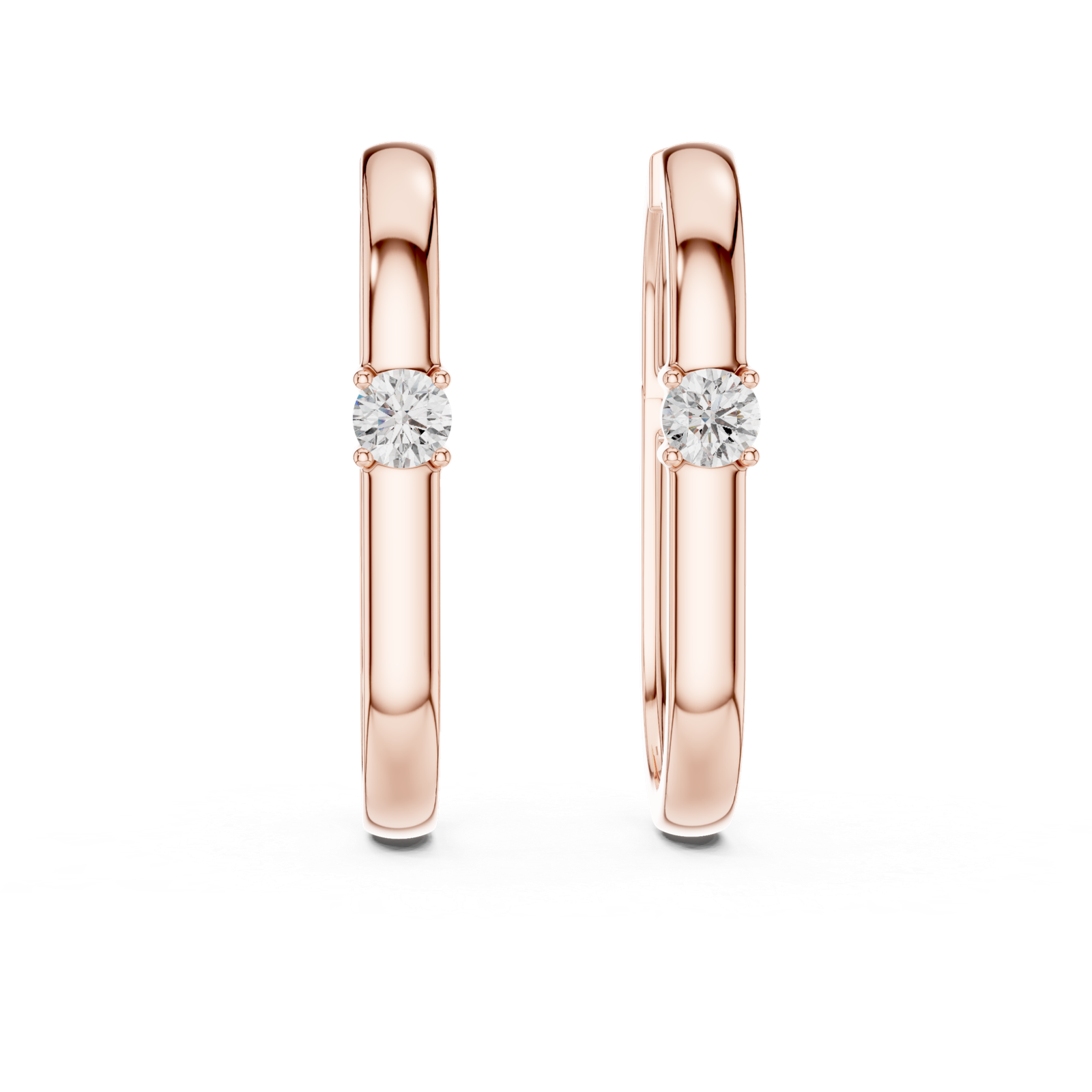 Elysia Single Diamond Mini Hoop Diamond Earrings