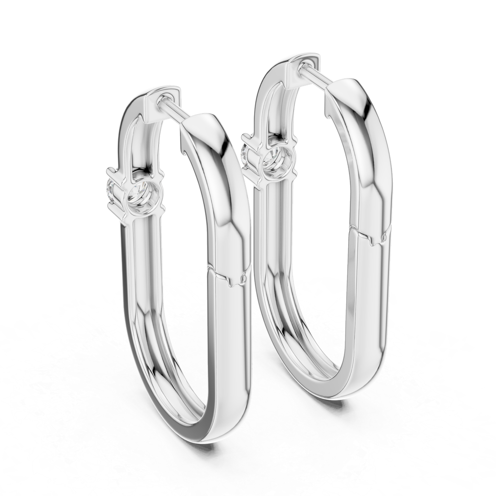 Elysia Single Diamond Mini Hoop Diamond Earrings