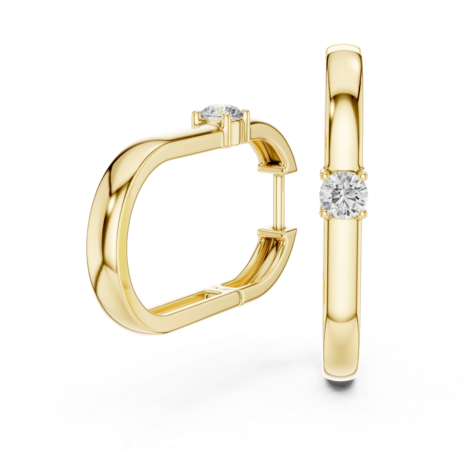 Elysia Single Diamond Mini Hoop Diamond Earrings