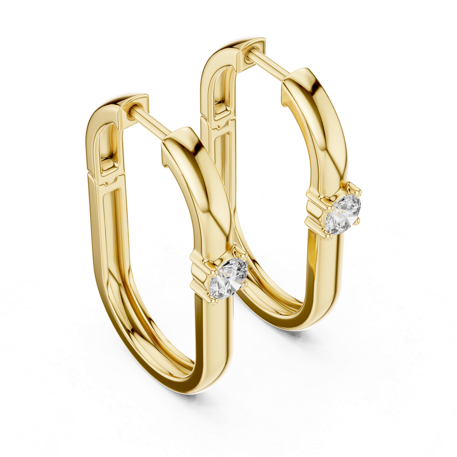 Elysia Single Diamond Mini Hoop Diamond Earrings