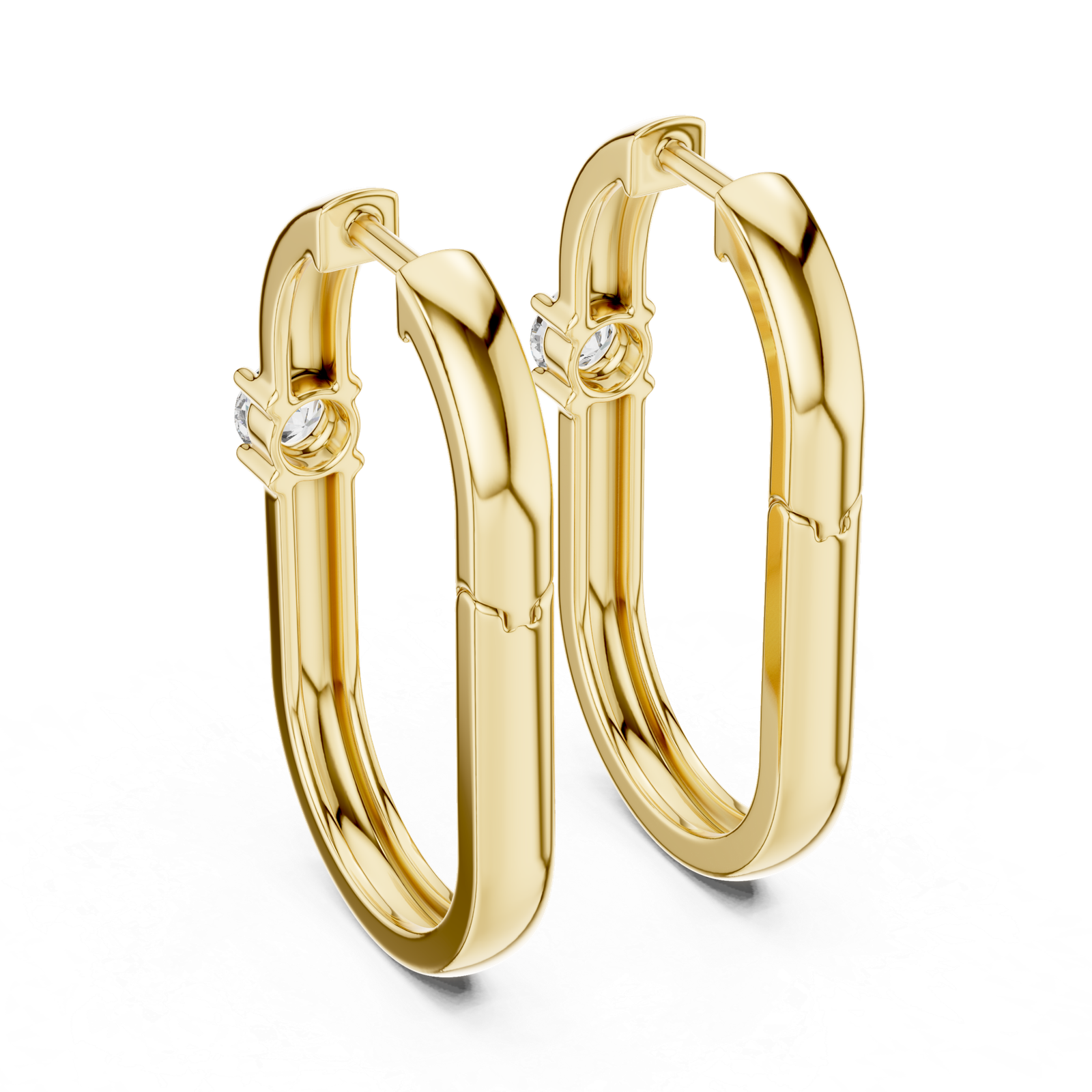 Elysia Single Diamond Mini Hoop Diamond Earrings