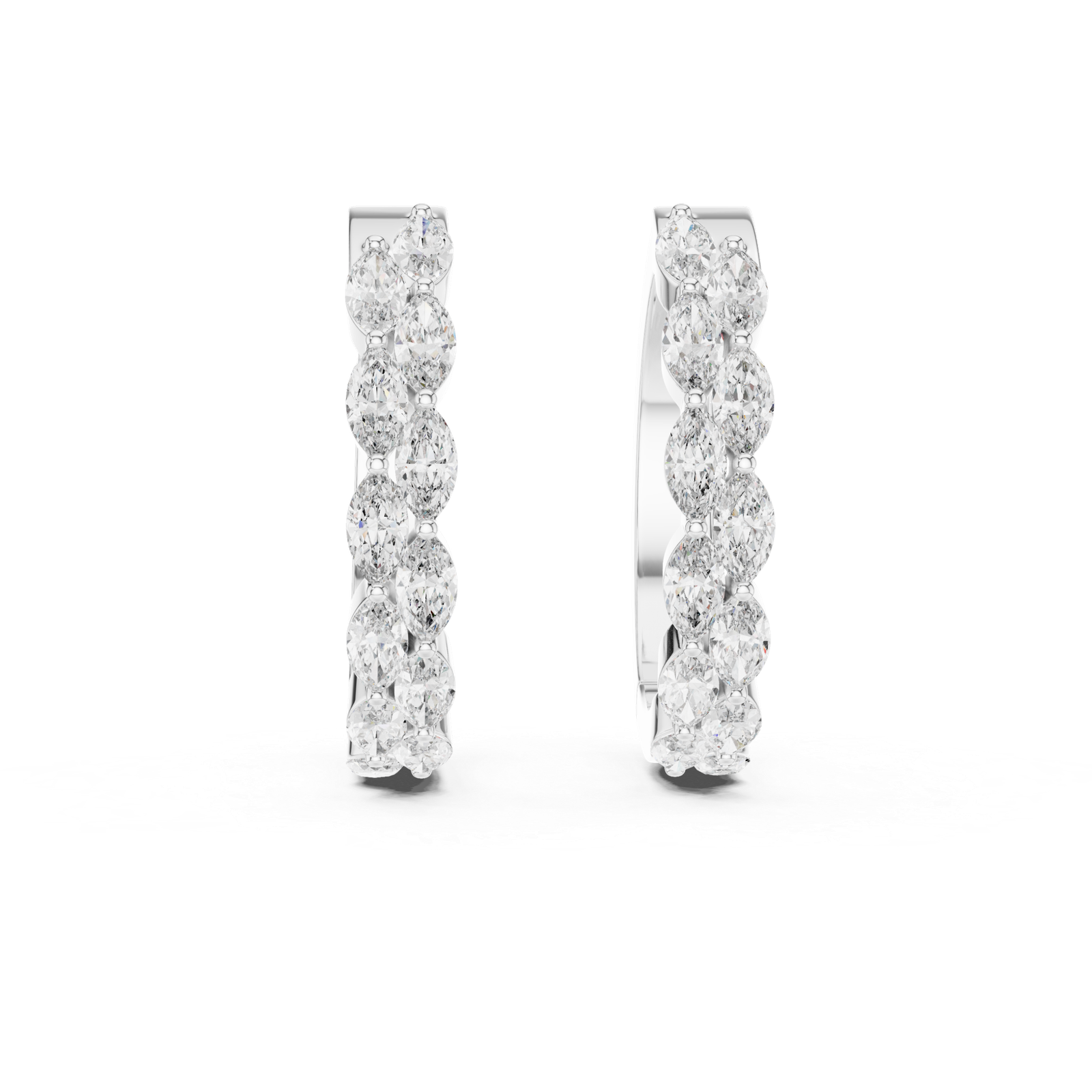 Isla Marquise Diamond Hoop Earrings
