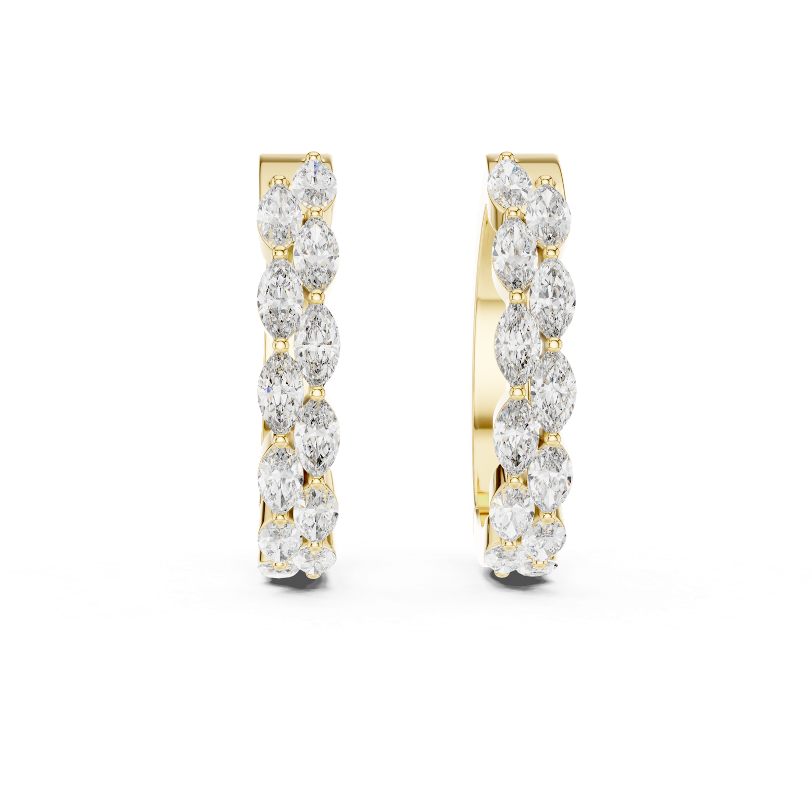 Isla Marquise Diamond Hoop Earrings