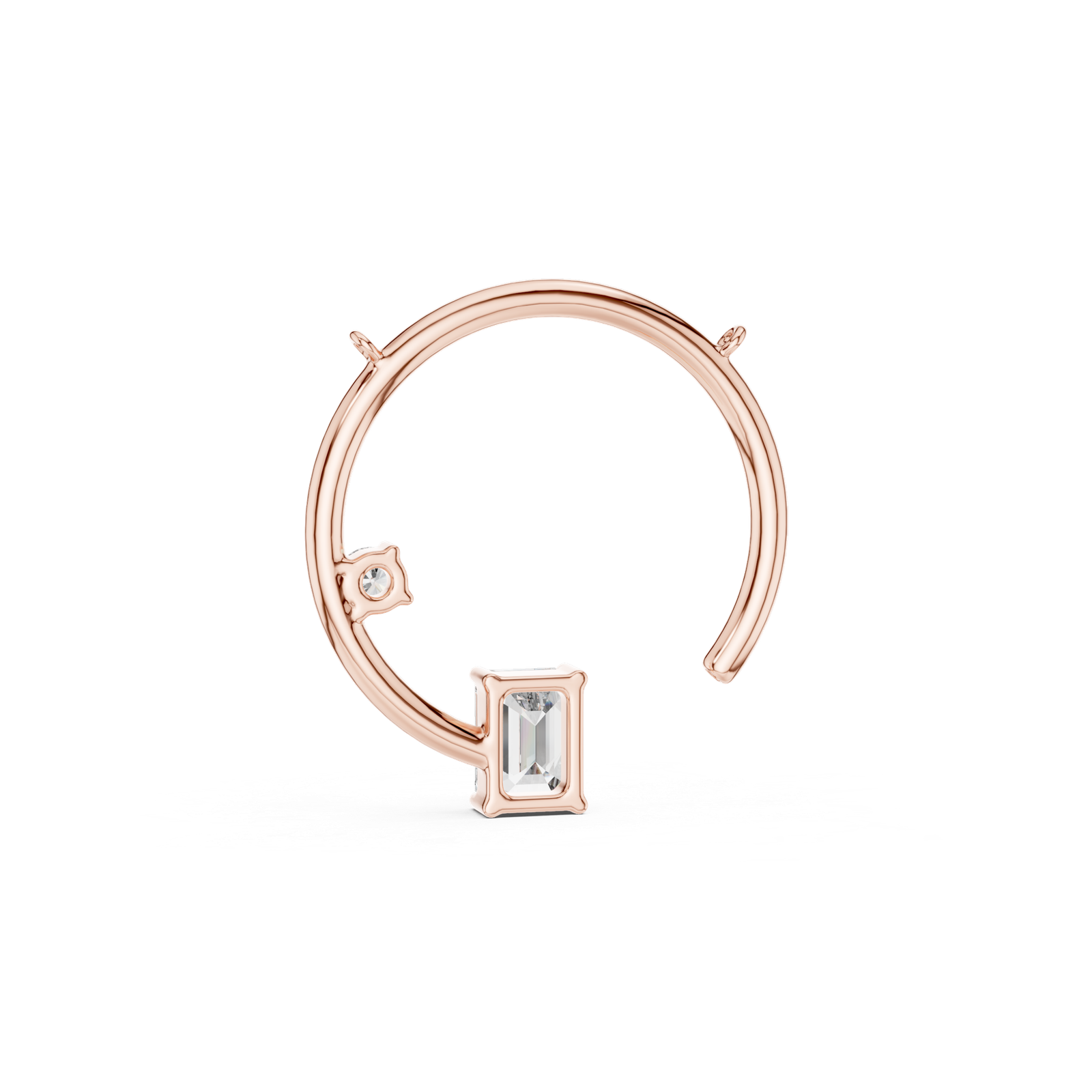 Aria Open Circle Emerald Pendant