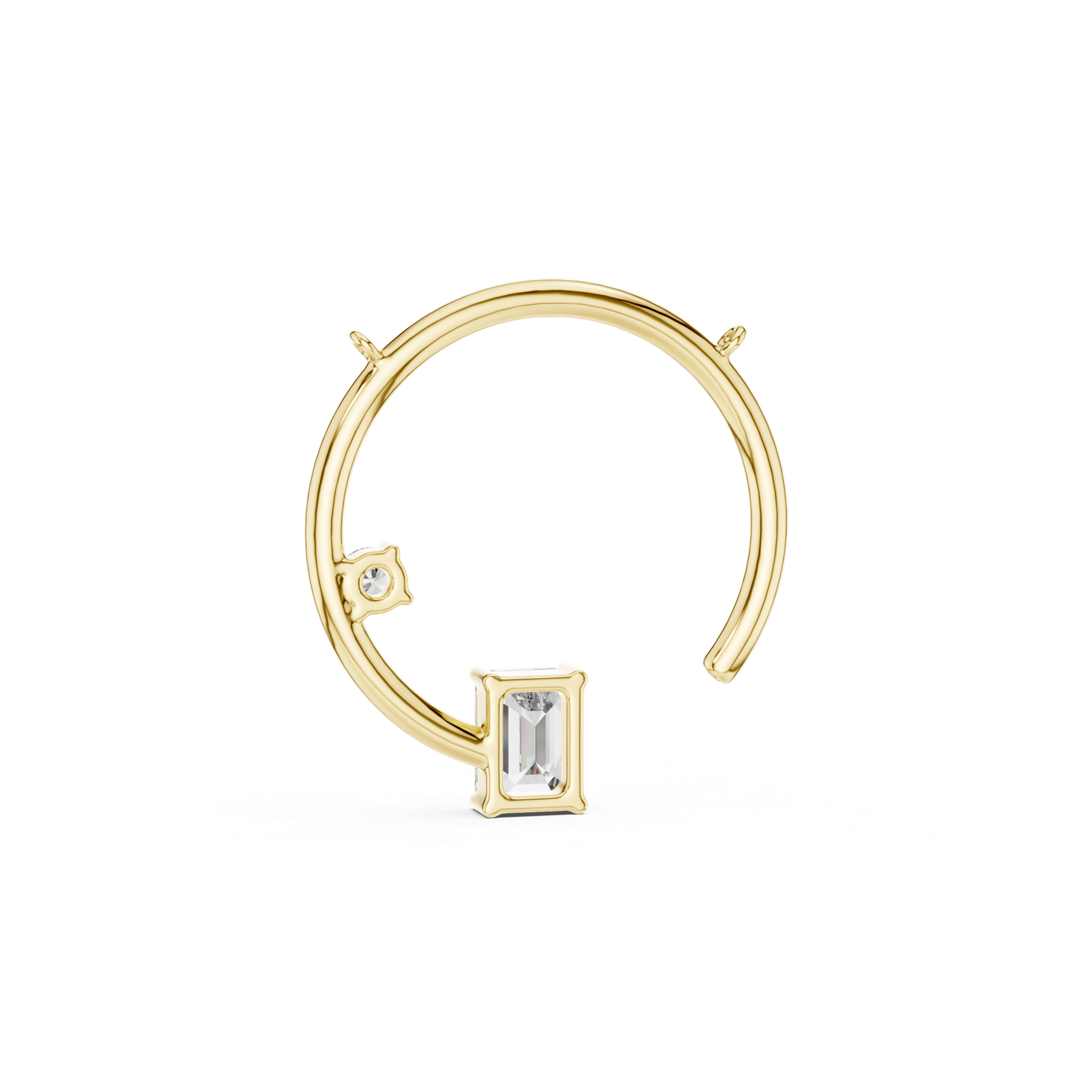 Aria Open Circle Emerald Pendant