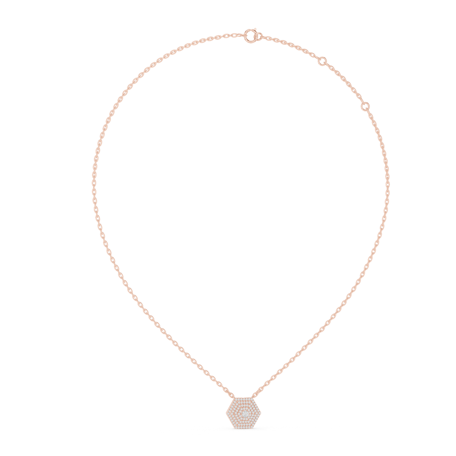 Veloura Hexagon Pave Pendant