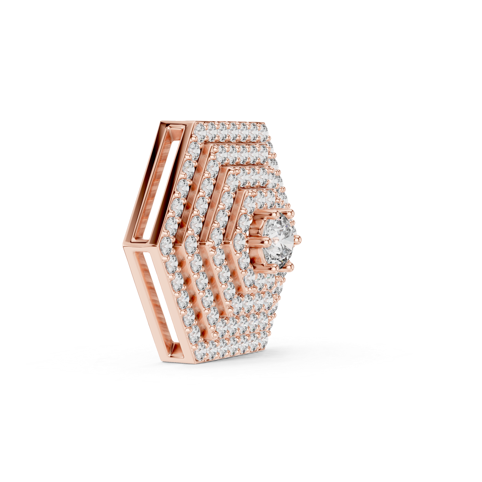 Veloura Hexagon Pave Pendant