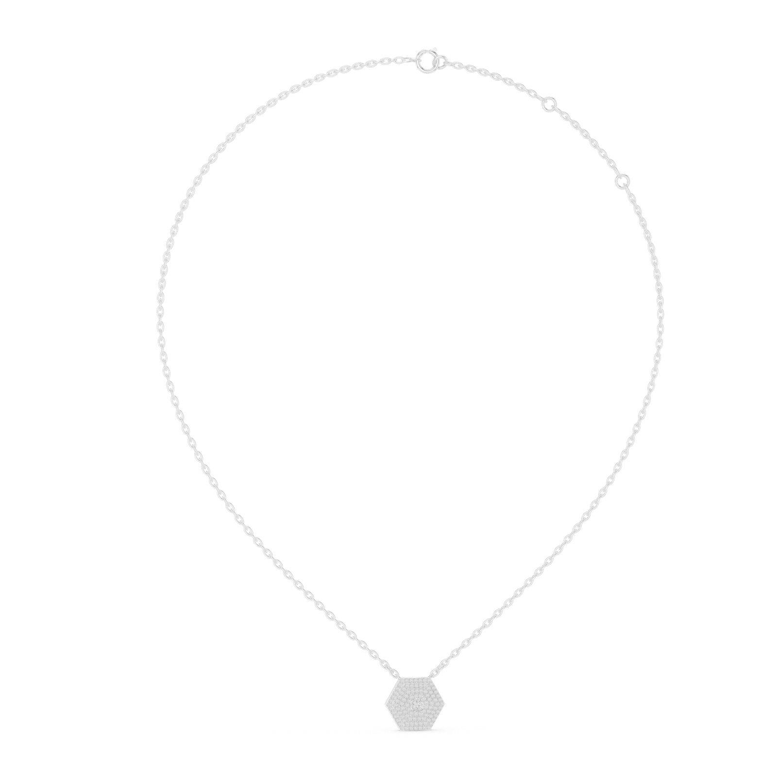 Veloura Hexagon Pave Pendant