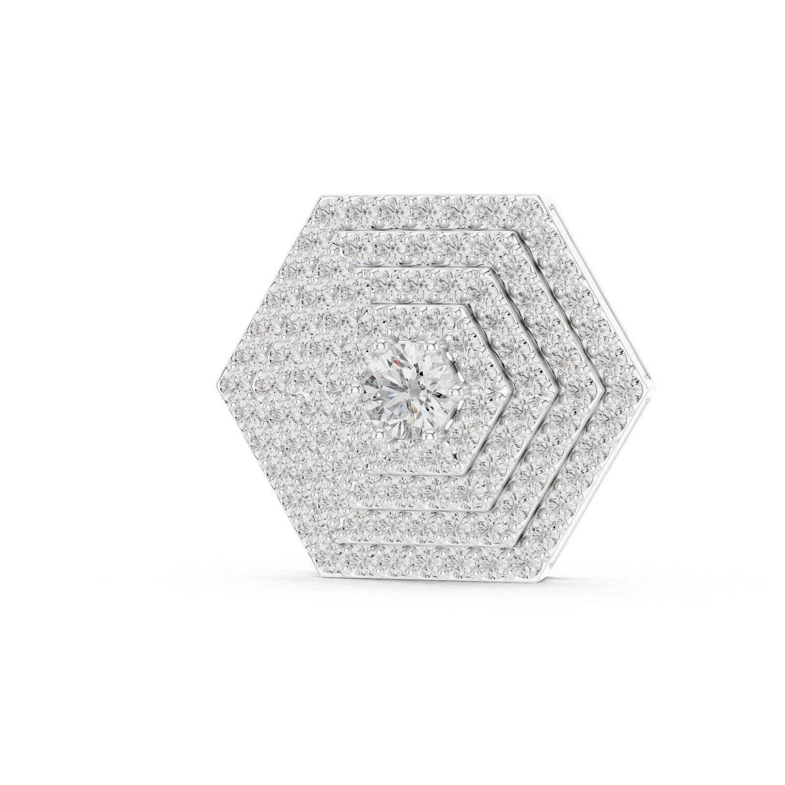 Veloura Hexagon Pave Pendant