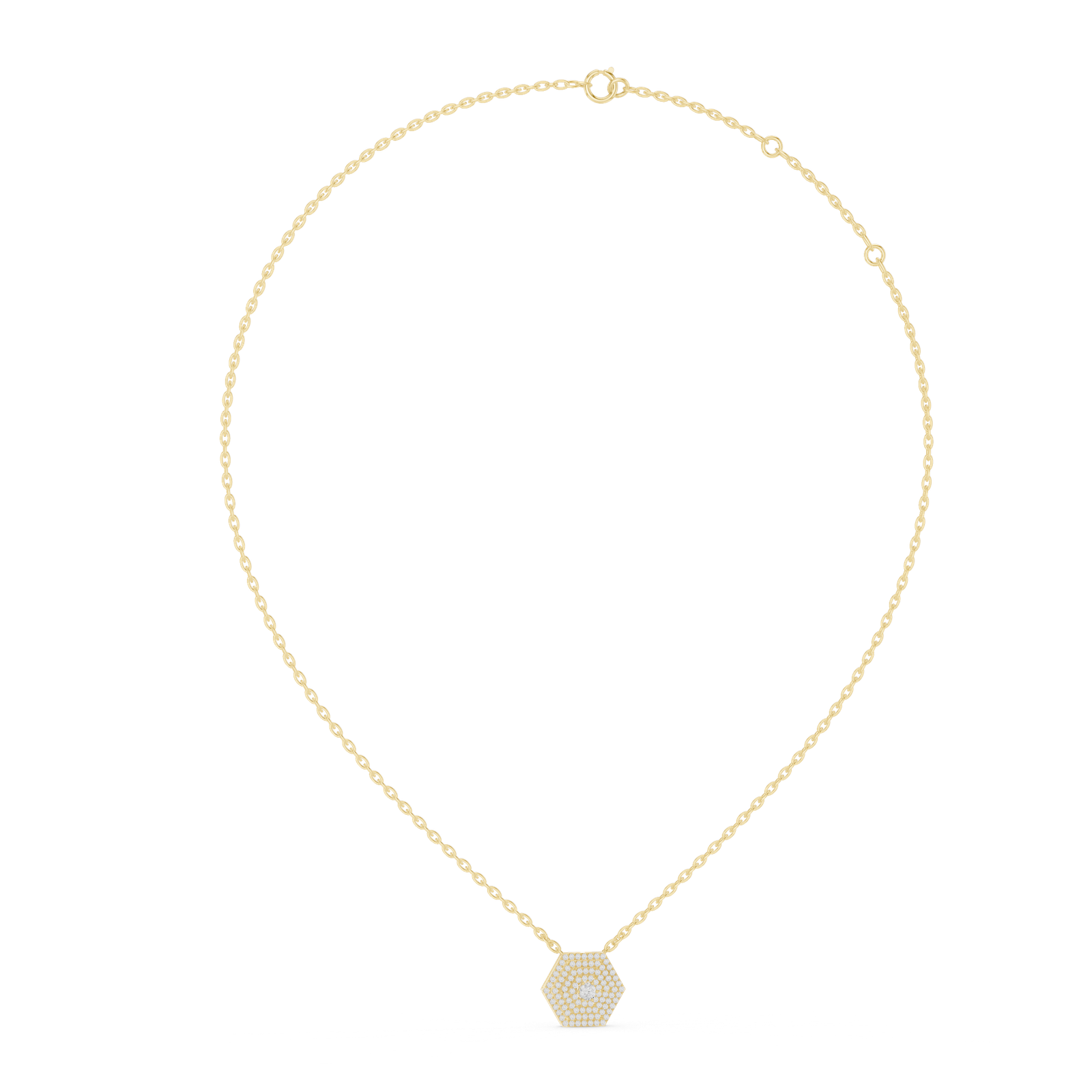 Veloura Hexagon Pave Pendant