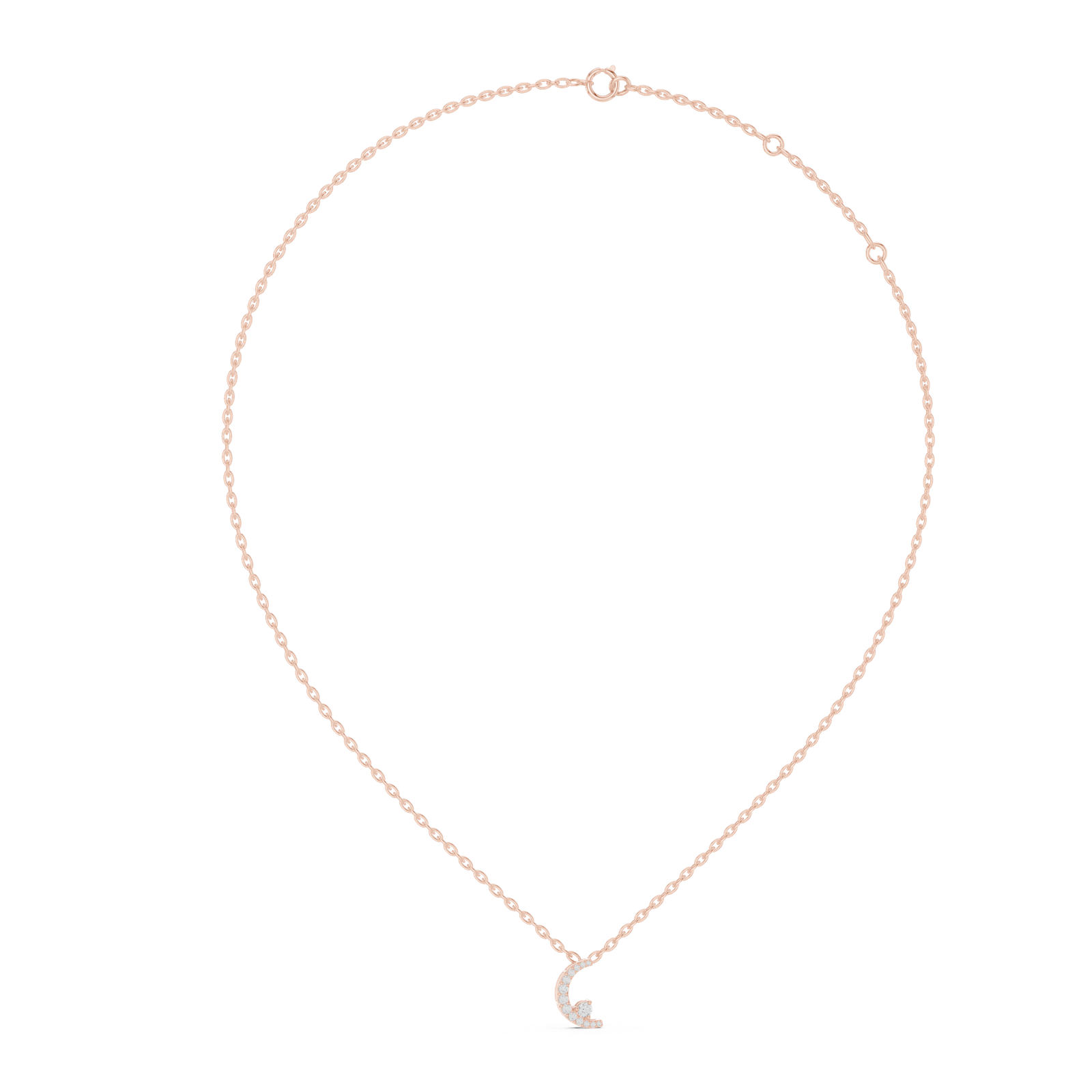 Solenne Crescent Swirl Pendant
