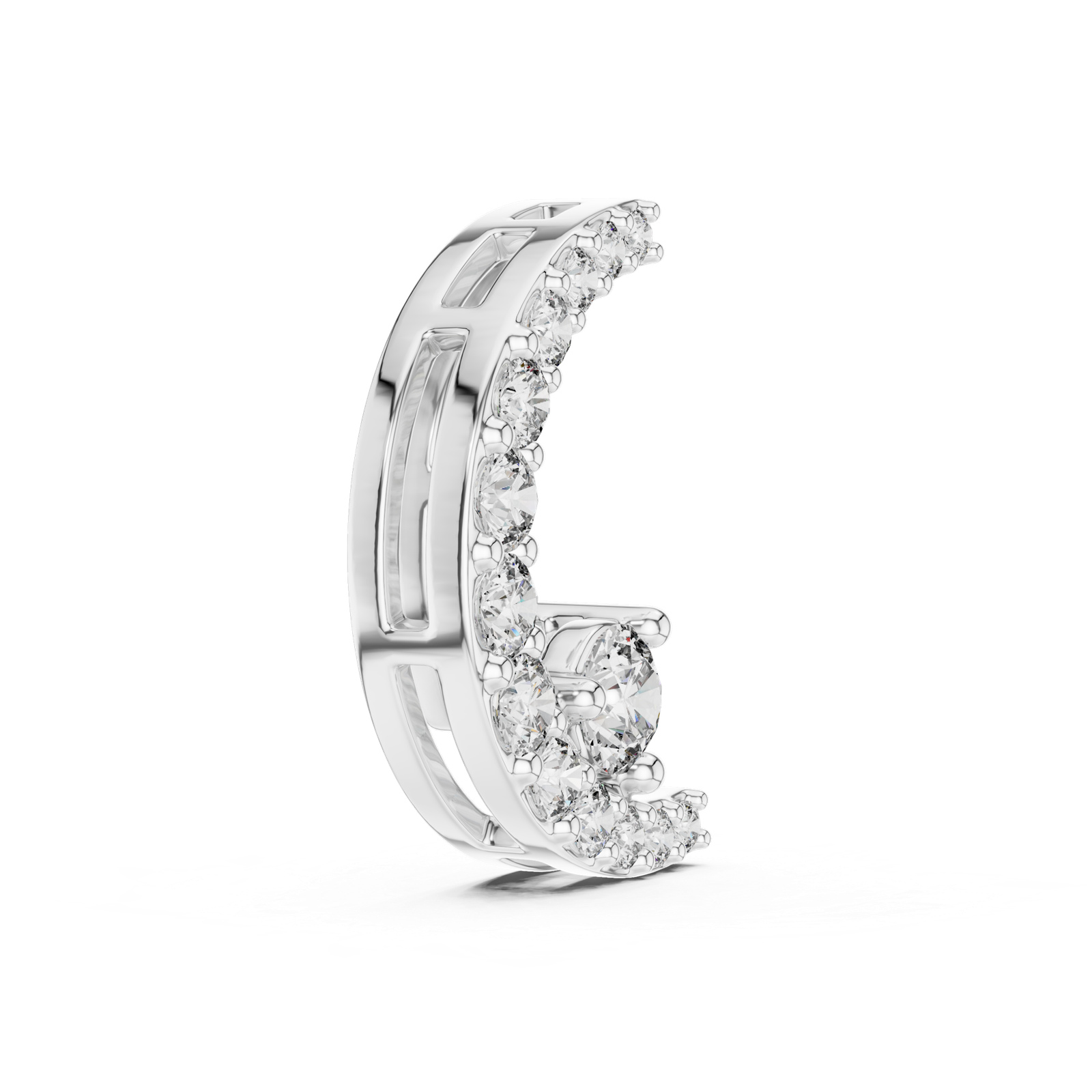 Solenne Crescent Swirl Pendant