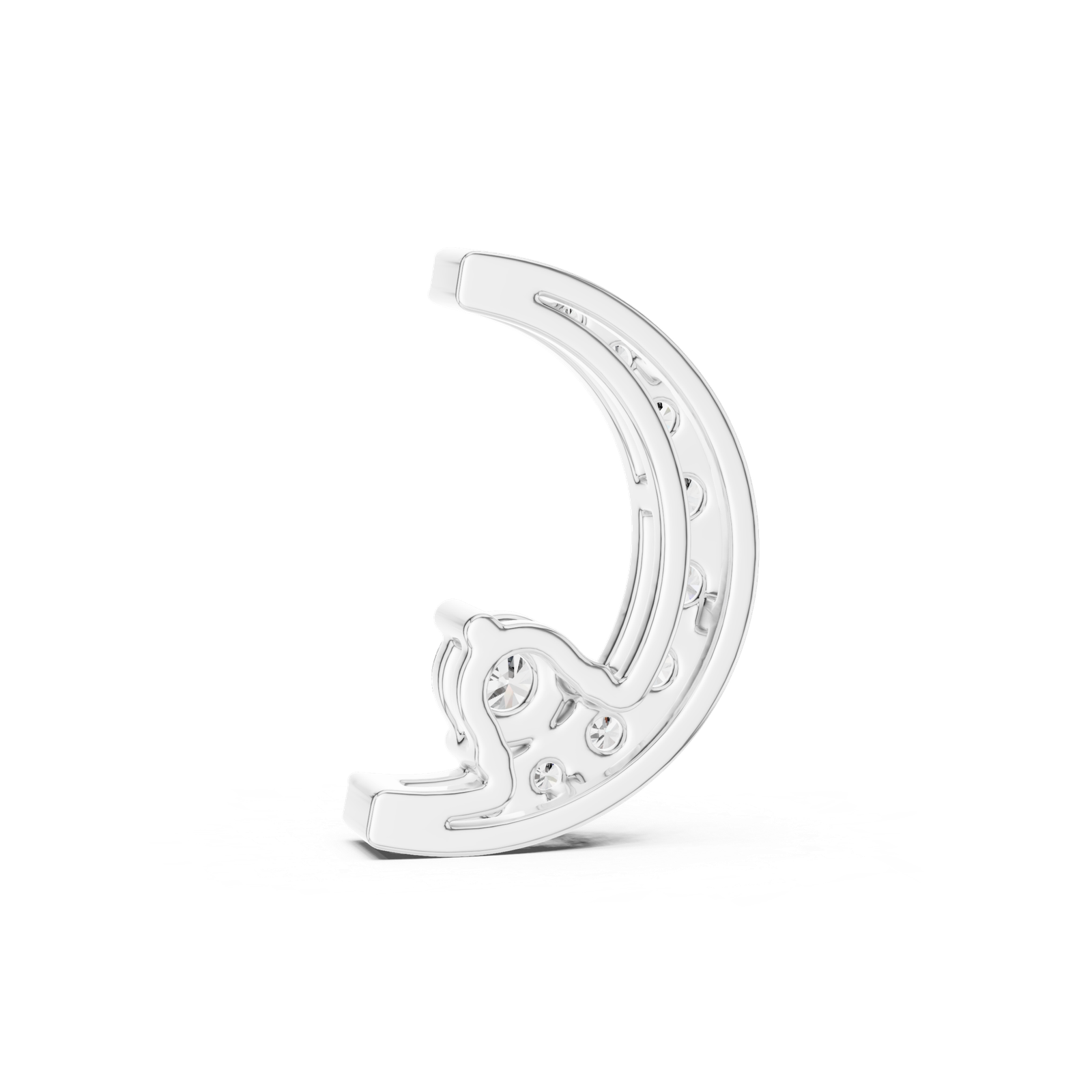 Solenne Crescent Swirl Pendant