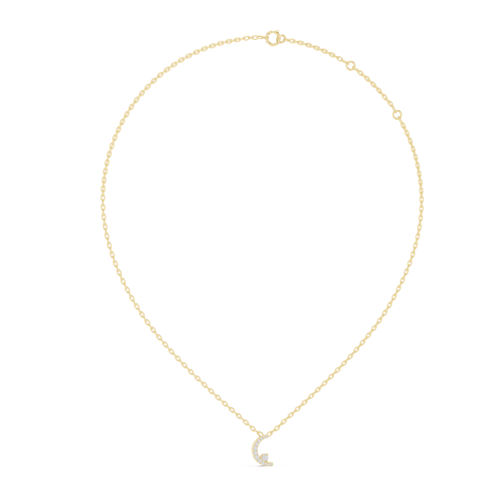 Solenne Crescent Swirl Pendant