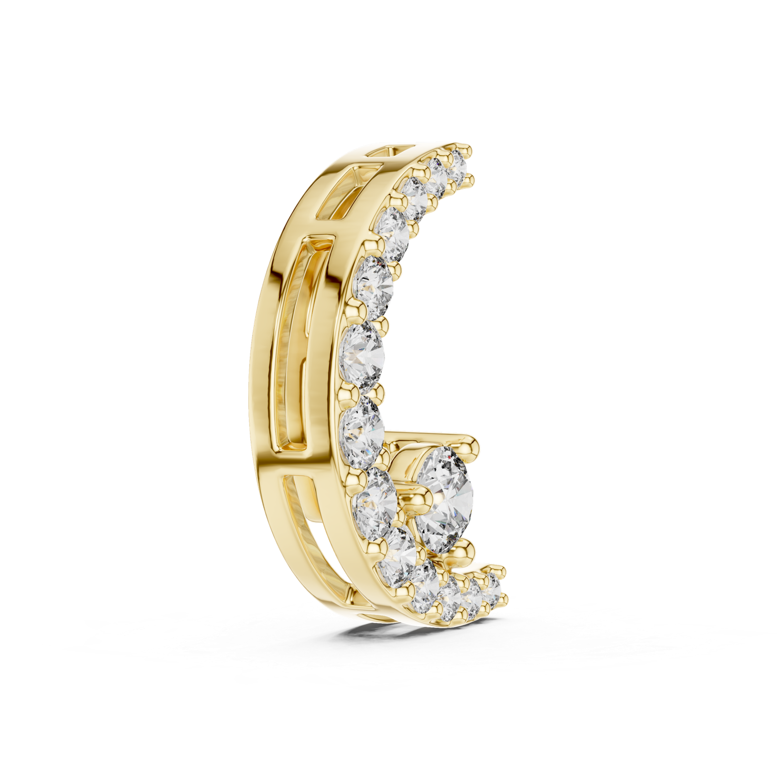 Solenne Crescent Swirl Pendant