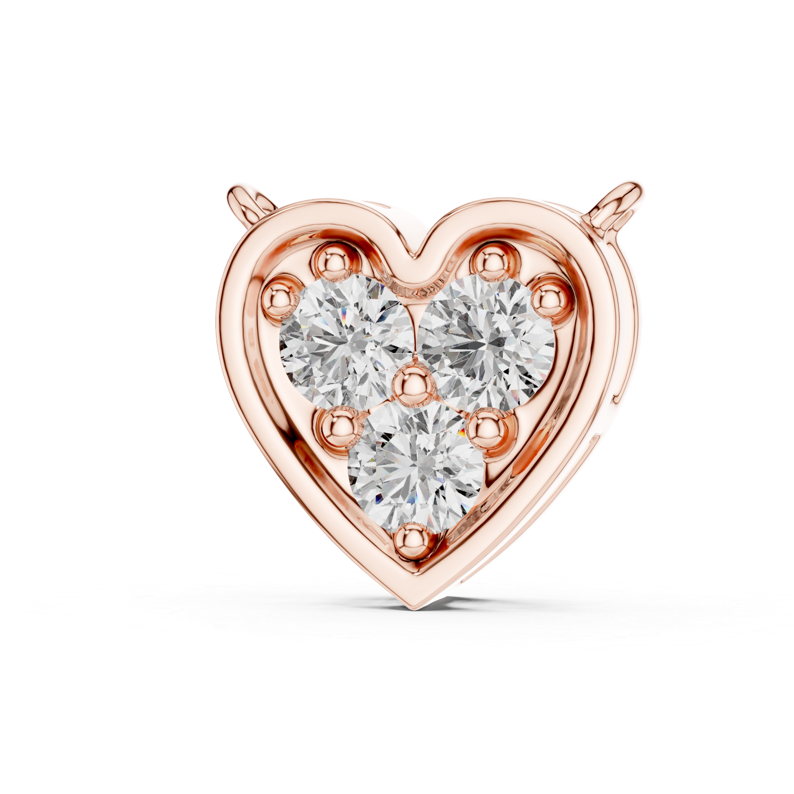 Opaline Heart Three-Stone Pendant