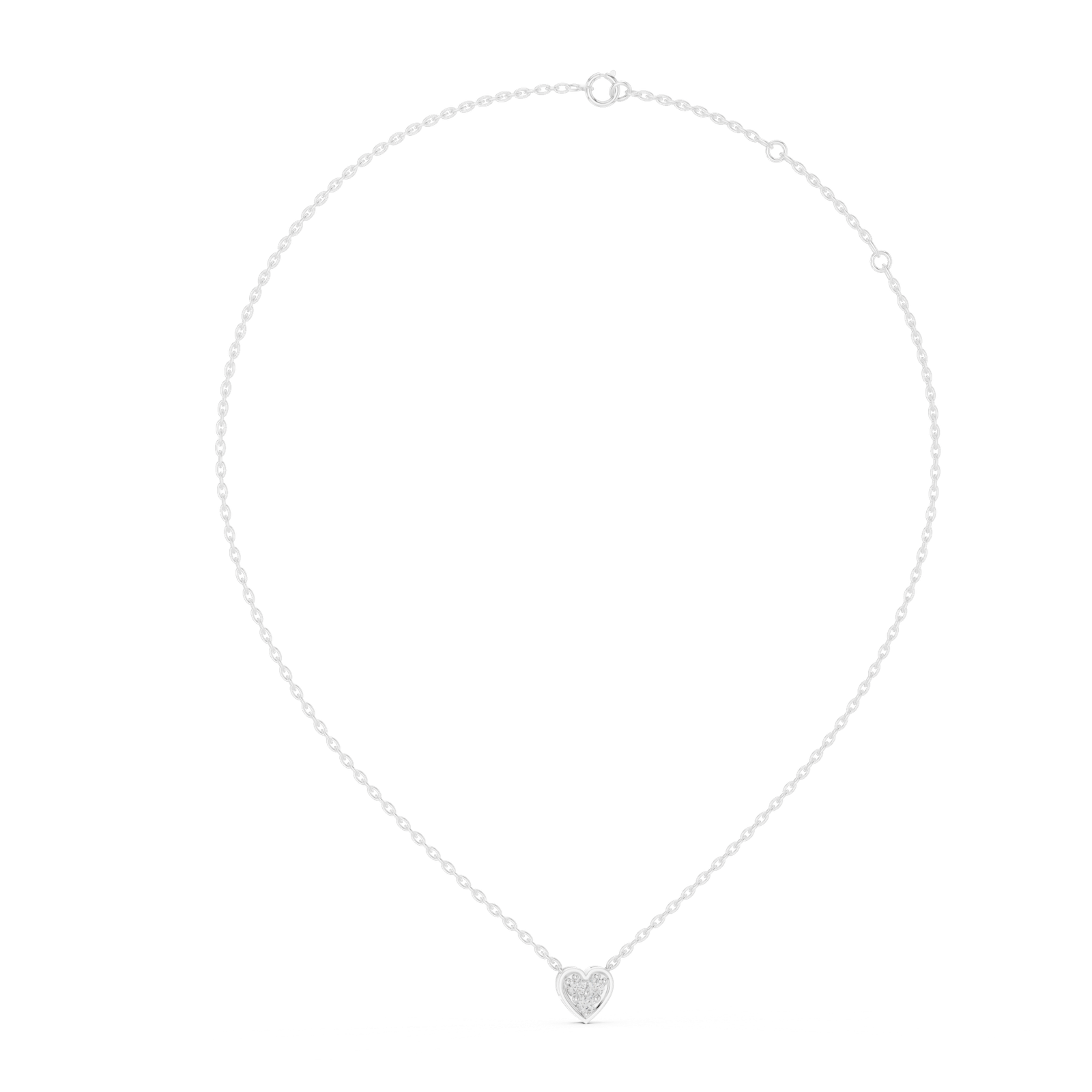 Opaline Heart Three-Stone Pendant