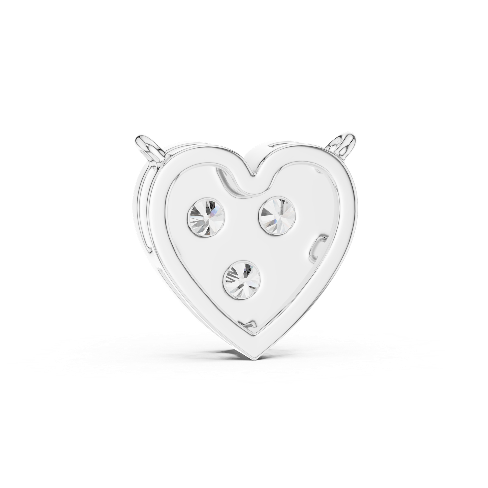 Opaline Heart Three-Stone Pendant
