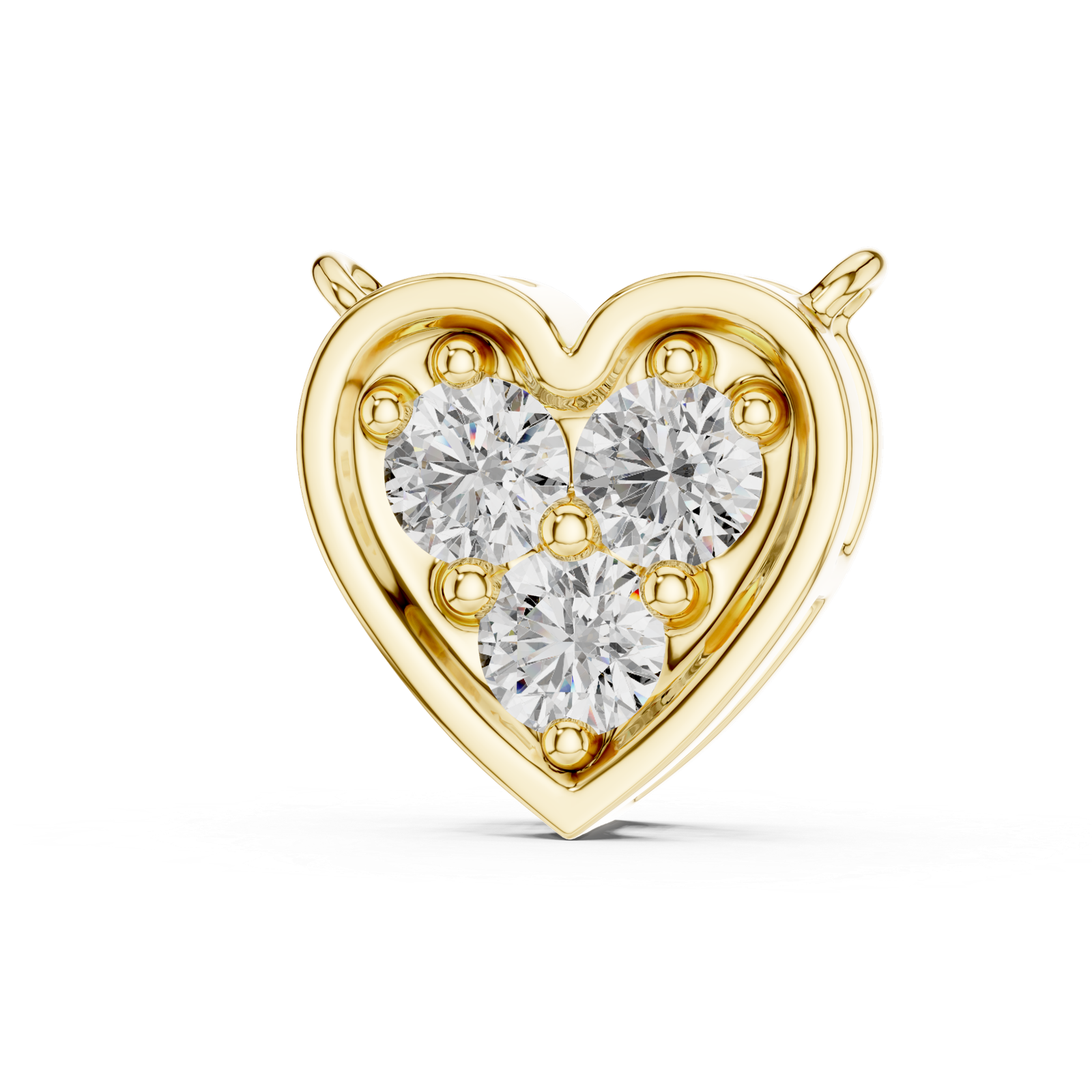 Opaline Heart Three-Stone Pendant