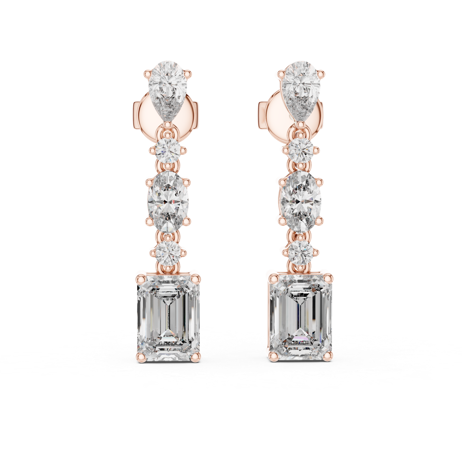 Clarette Emerald Diamond Drop Earrings
