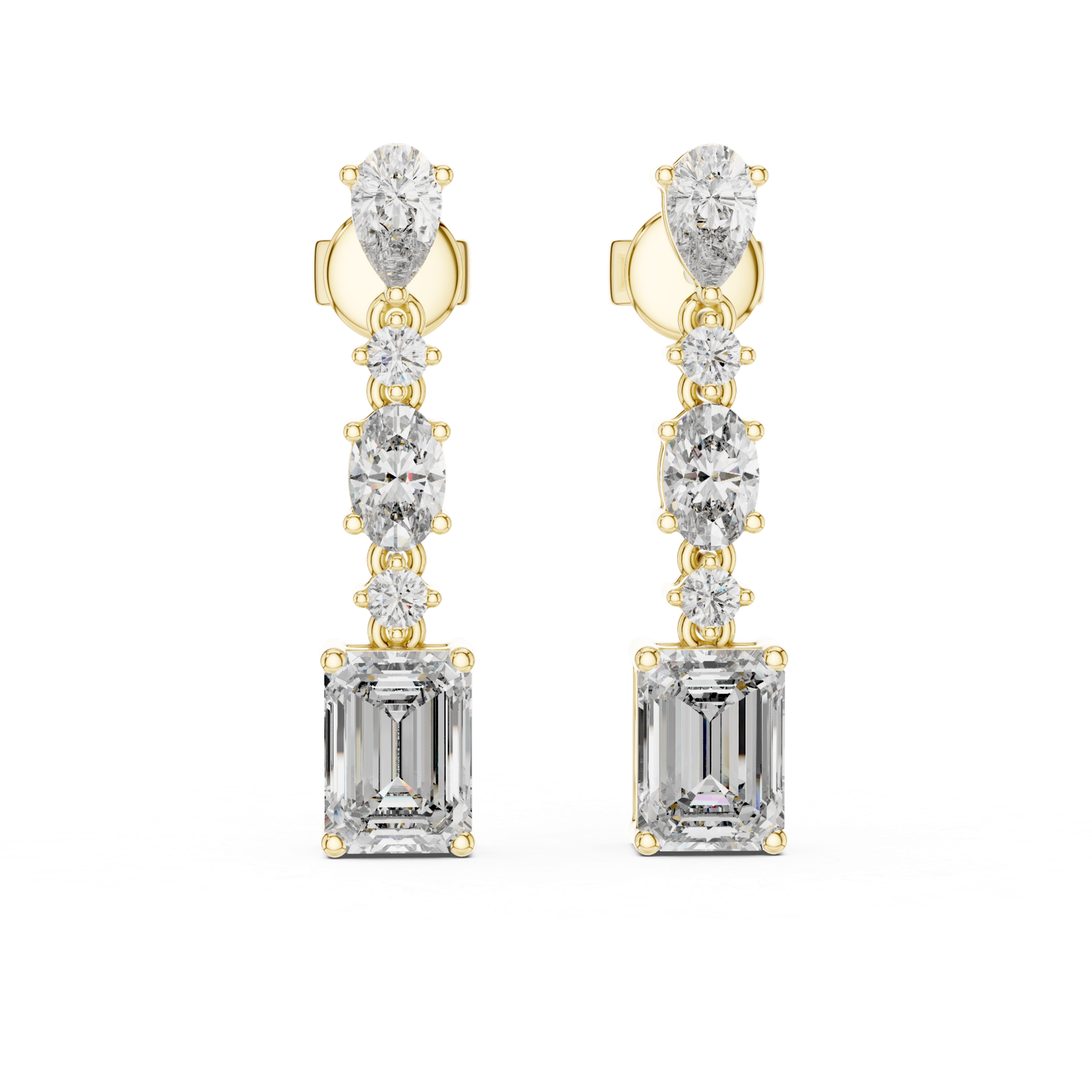 Clarette Emerald Diamond Drop Earrings