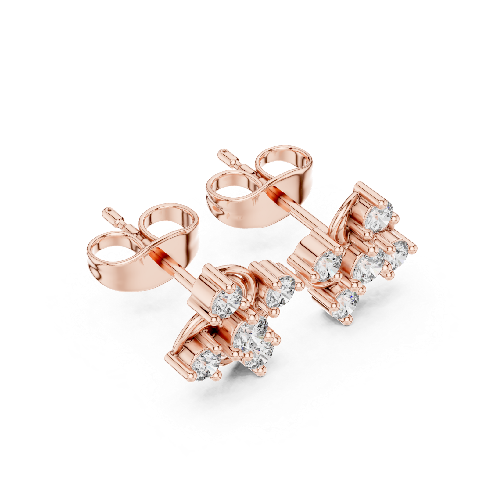 Éternité Vine Swirl Diamond Stud Earrings