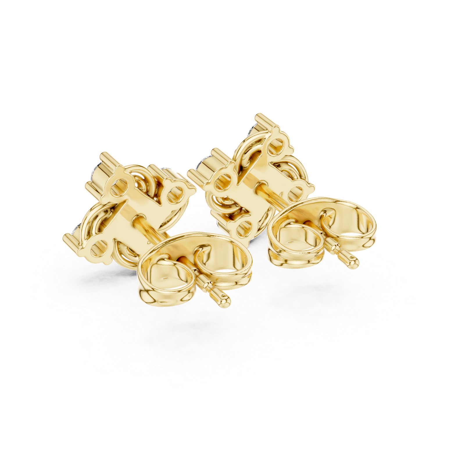 Éternité Vine Swirl Diamond Stud Earrings