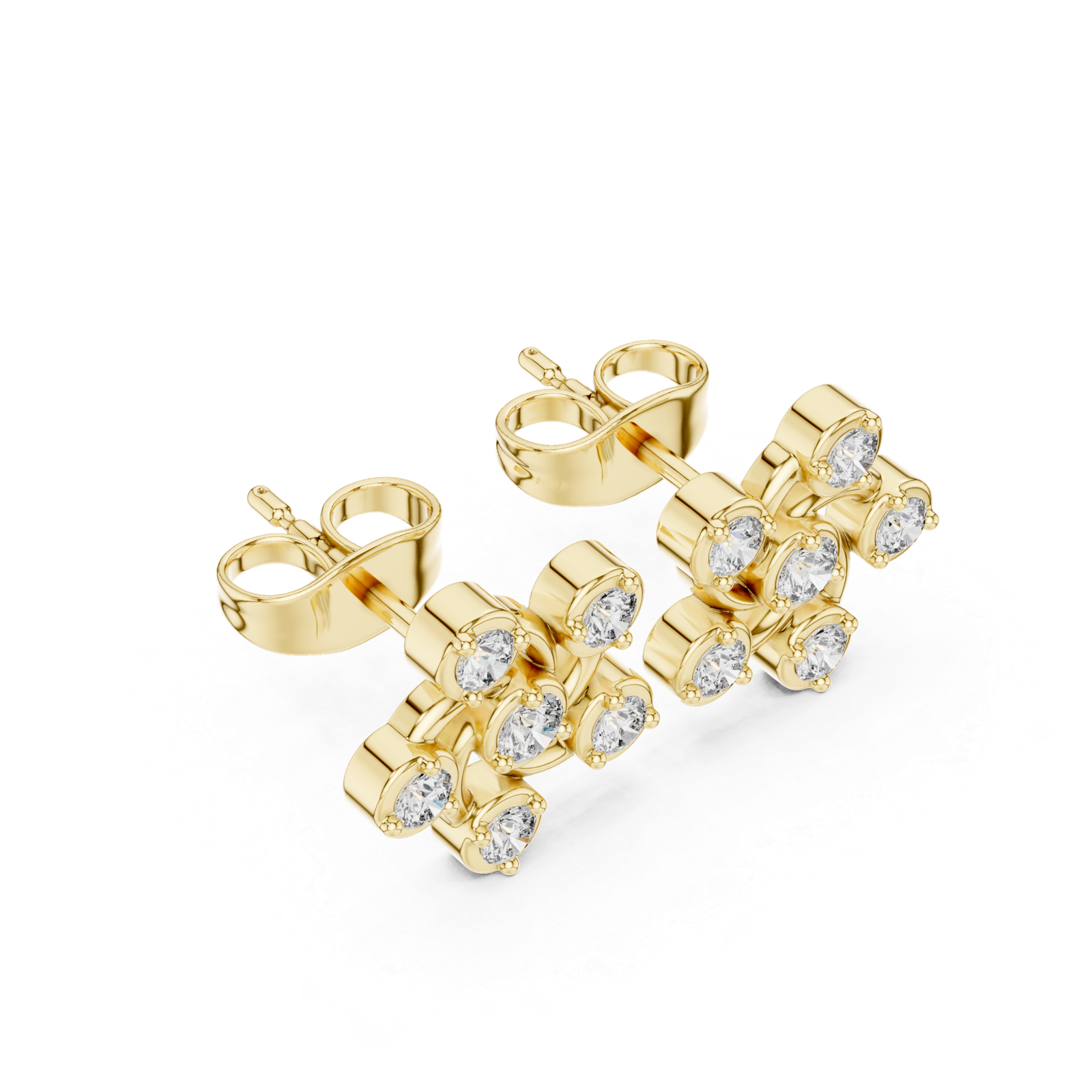 Ligne Spiral Bloom Diamond Stud Earrings