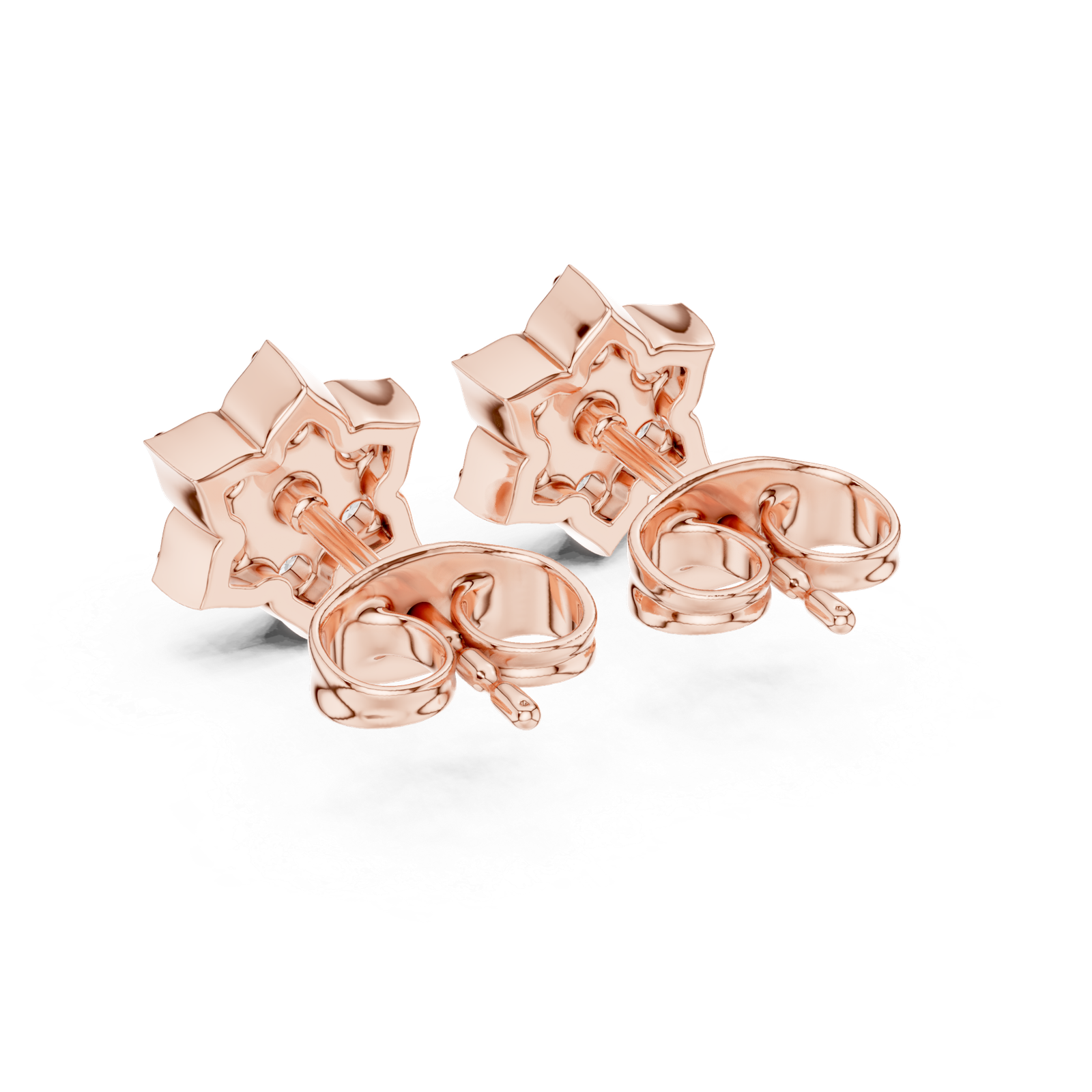 Florenza Star Petal Diamond Stud Earrings