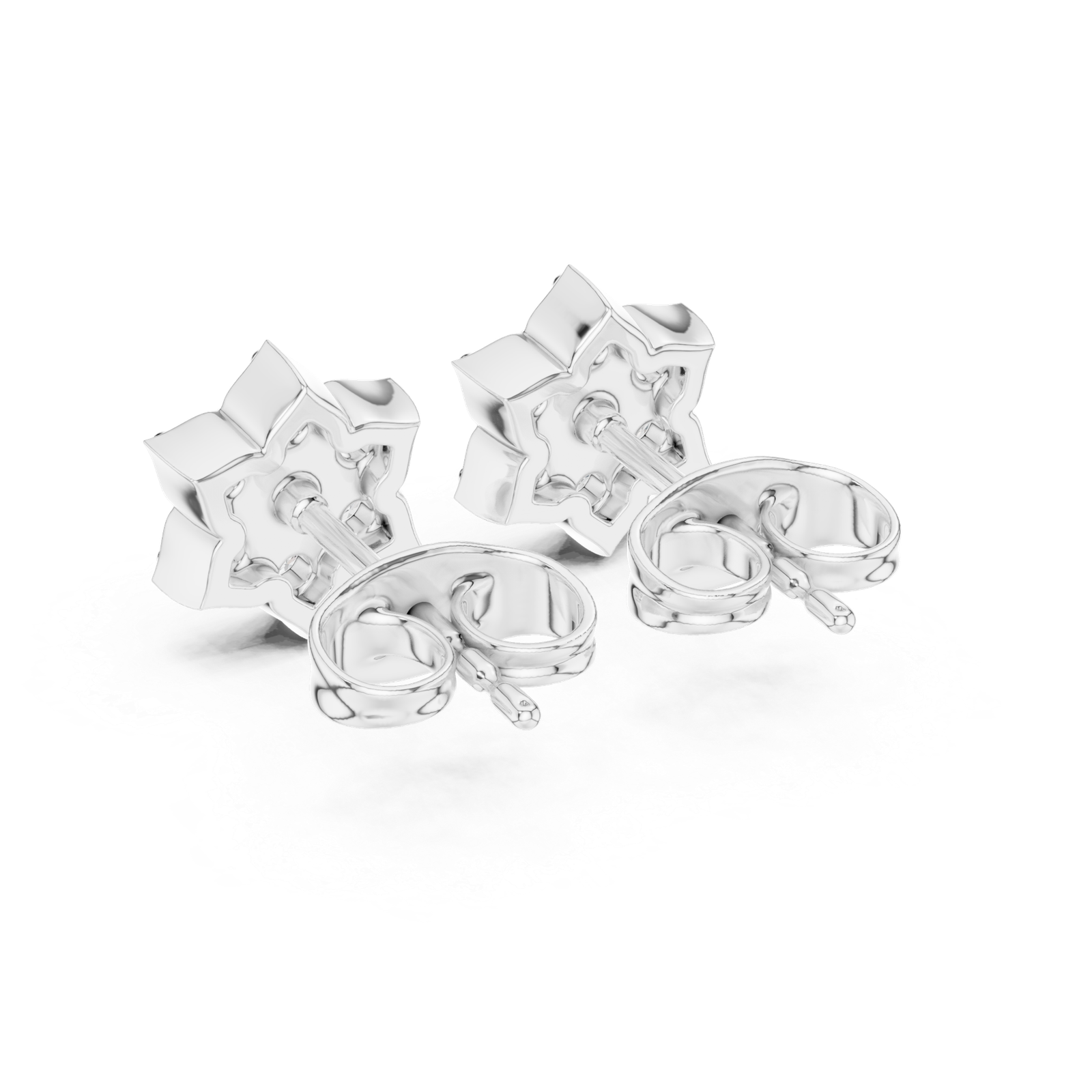 Florenza Star Petal Diamond Stud Earrings