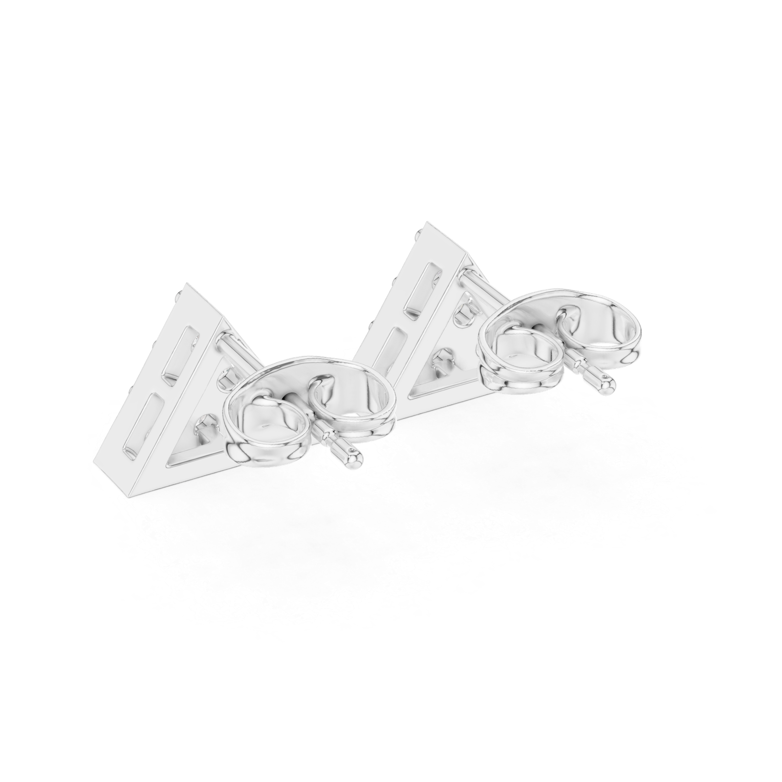Mirabelle Triangle Pave Diamond Stud Earrings