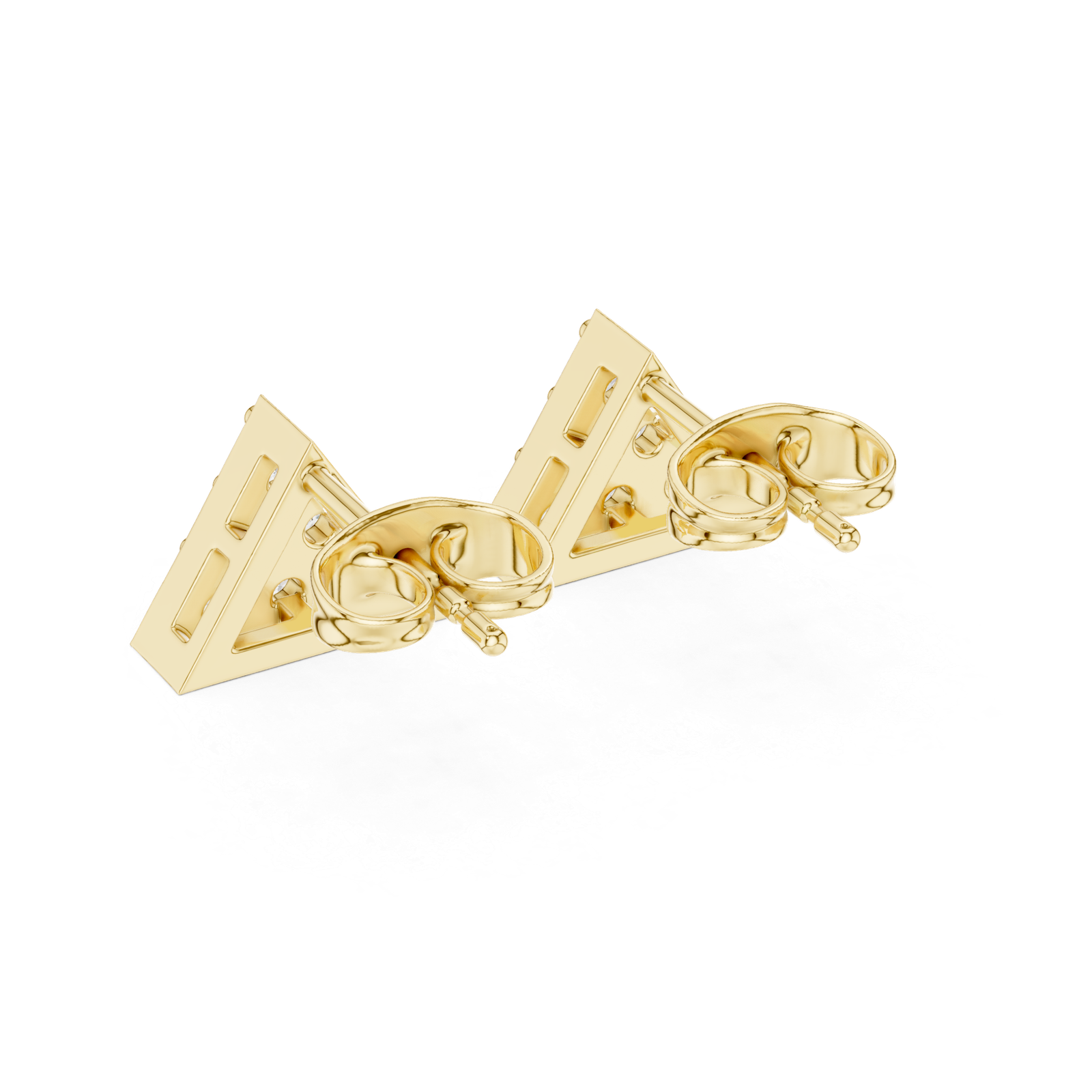 Mirabelle Triangle Pave Diamond Stud Earrings