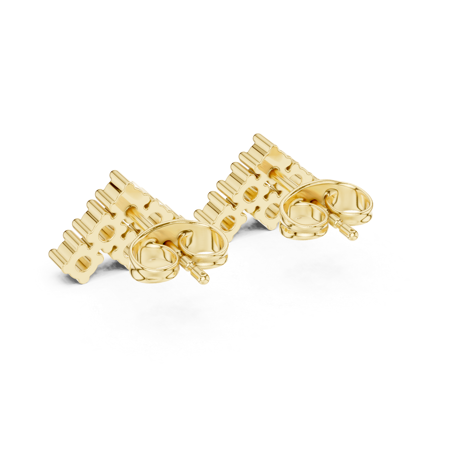 Sienna Chevron Diamond Stud Earrings