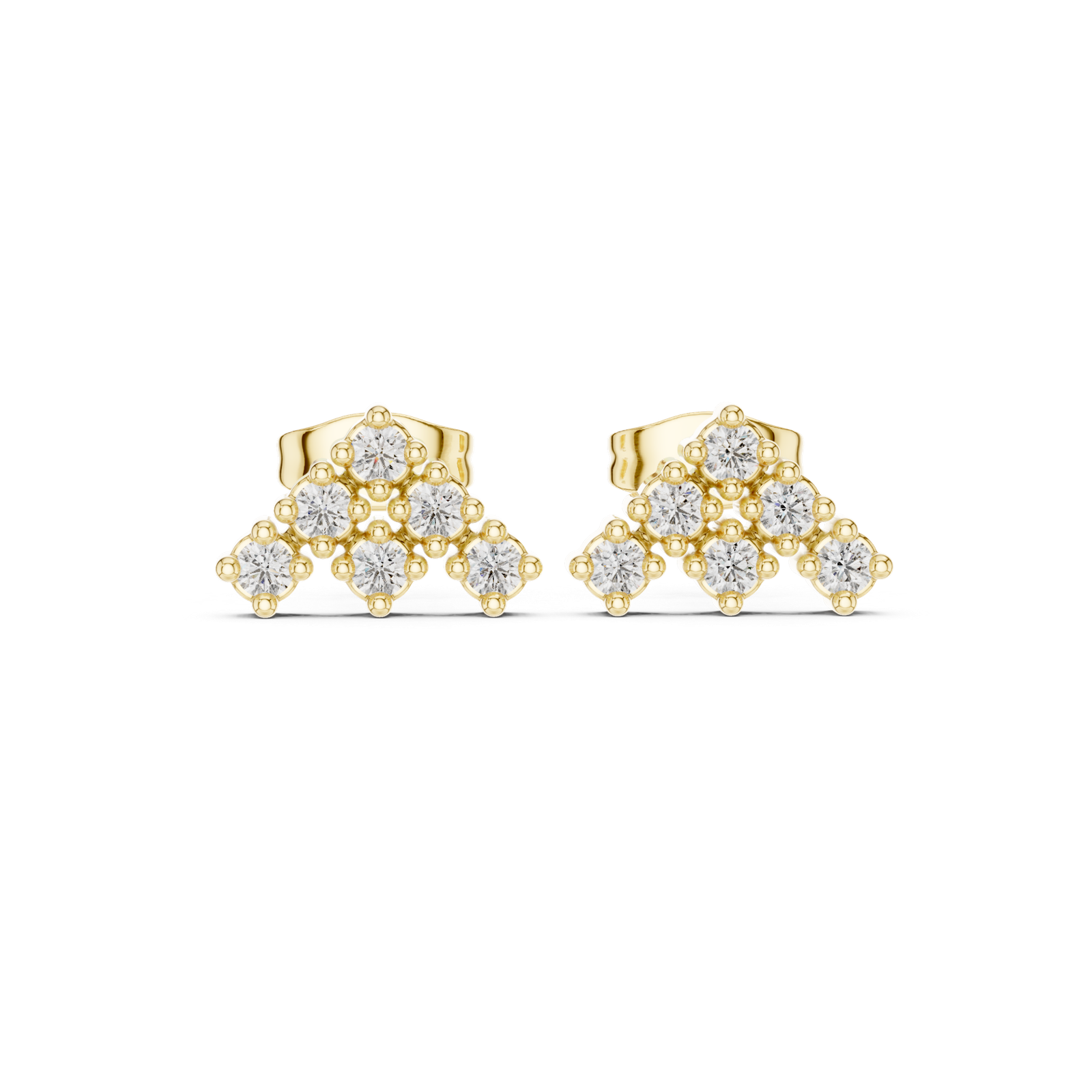 Sienna Chevron Diamond Stud Earrings
