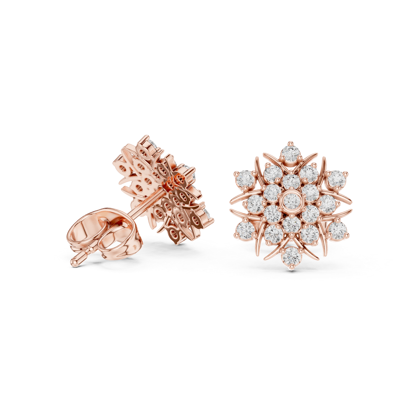 Muse Radiant Star Diamond Stud Earrings