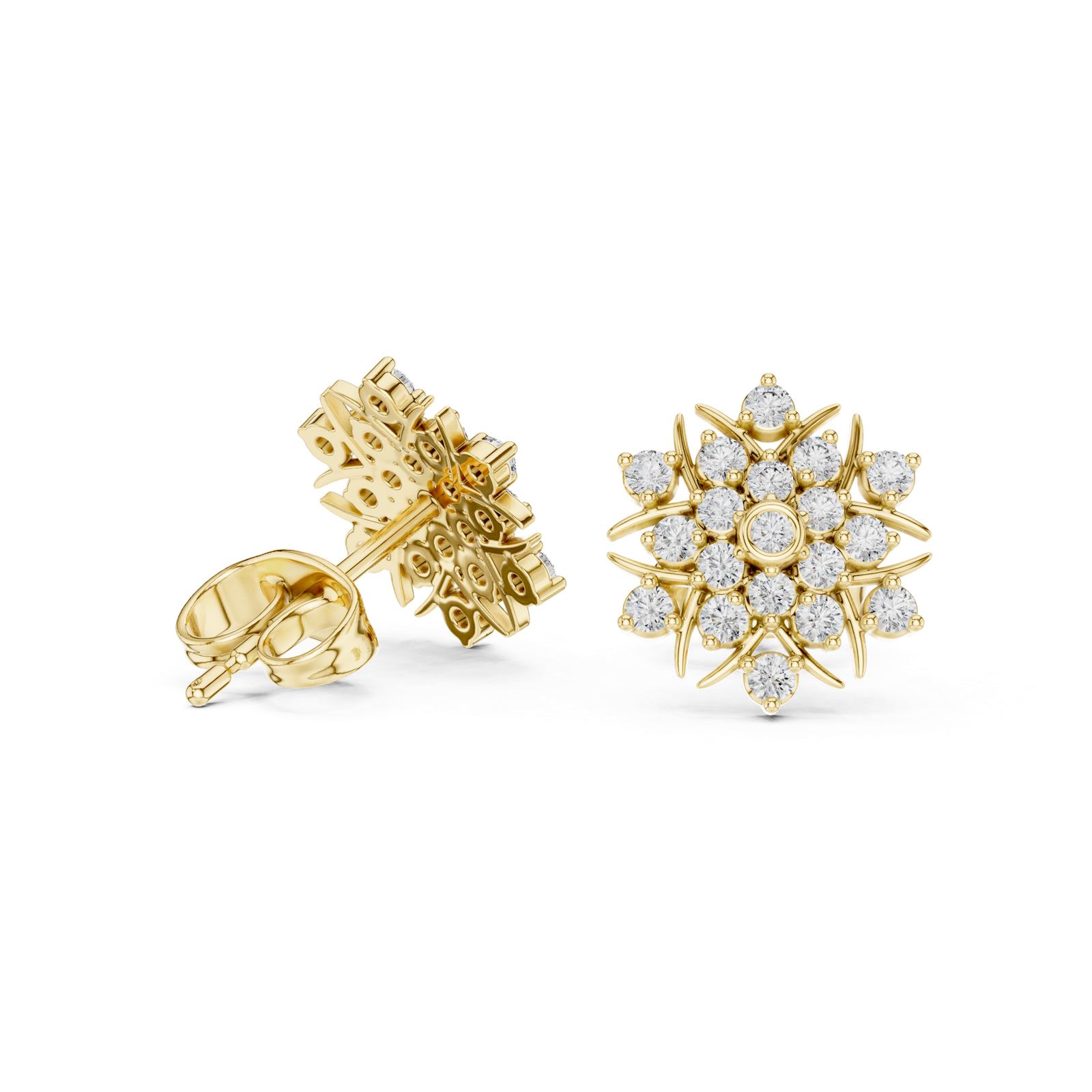 Muse Radiant Star Diamond Stud Earrings