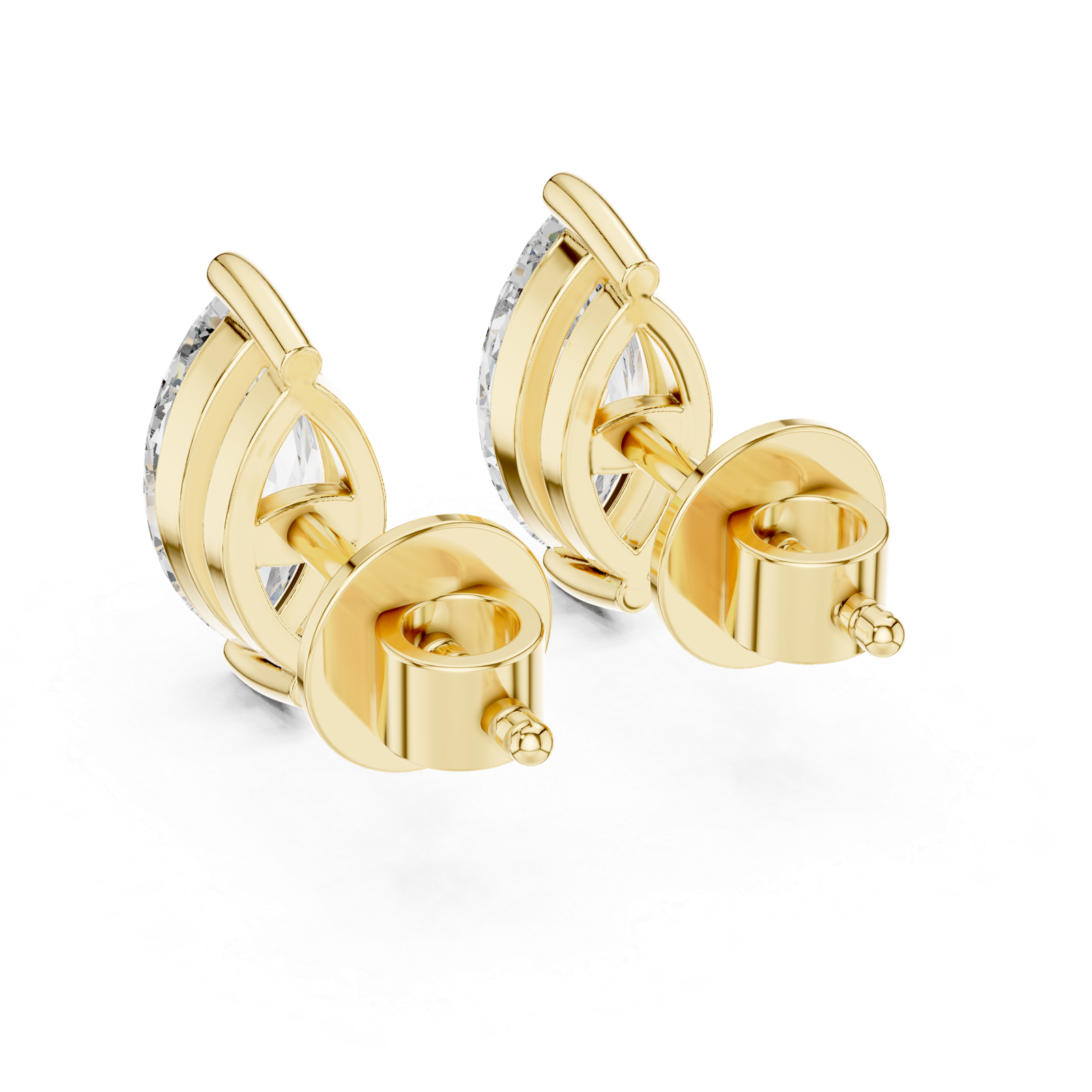 Belle Marquise Solitaire Diamond Stud Earrings