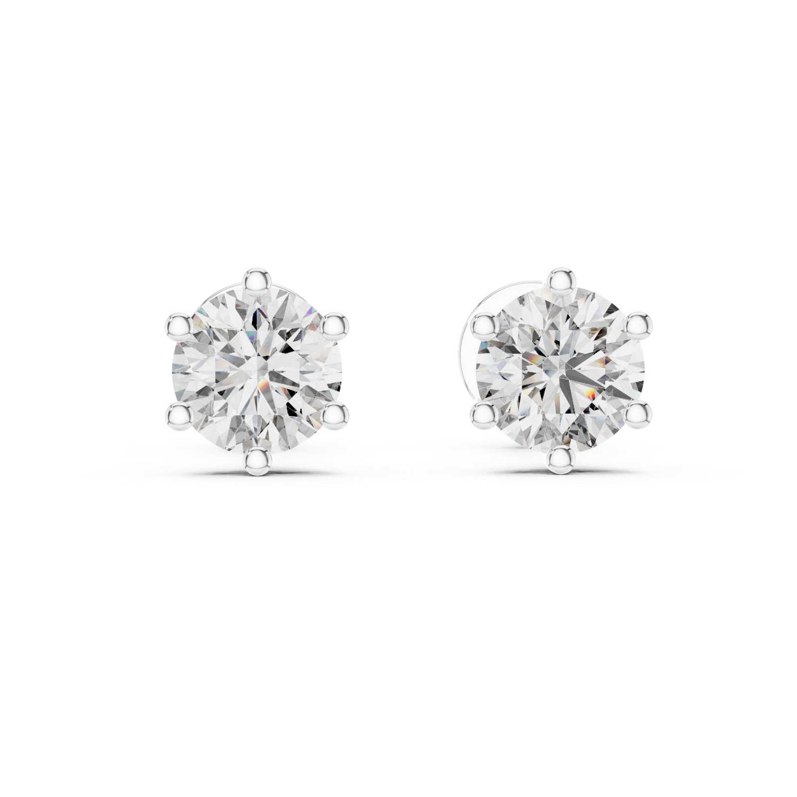 Nocturne Round Martini Diamond Stud Earrings