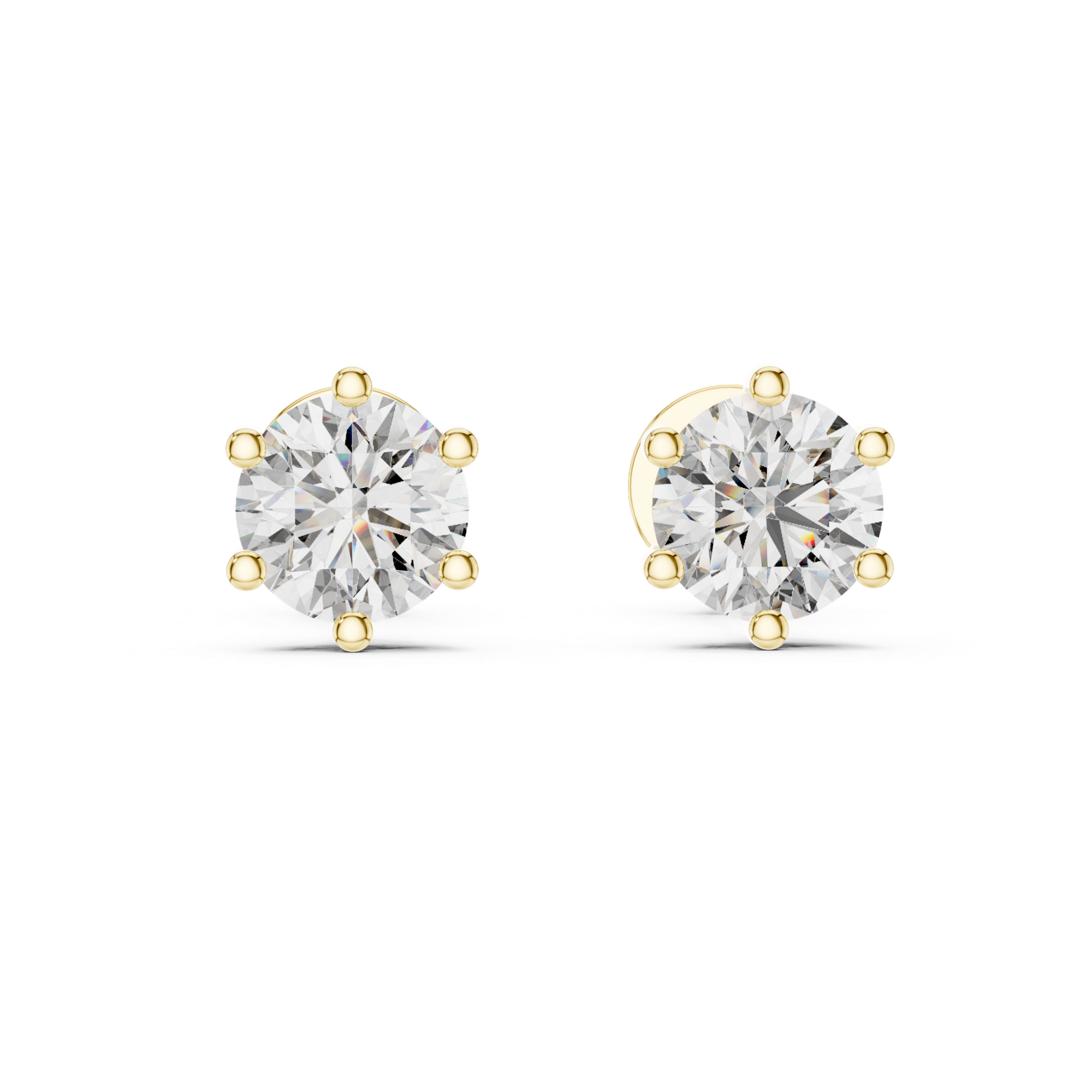 Nocturne Round Martini Diamond Stud Earrings