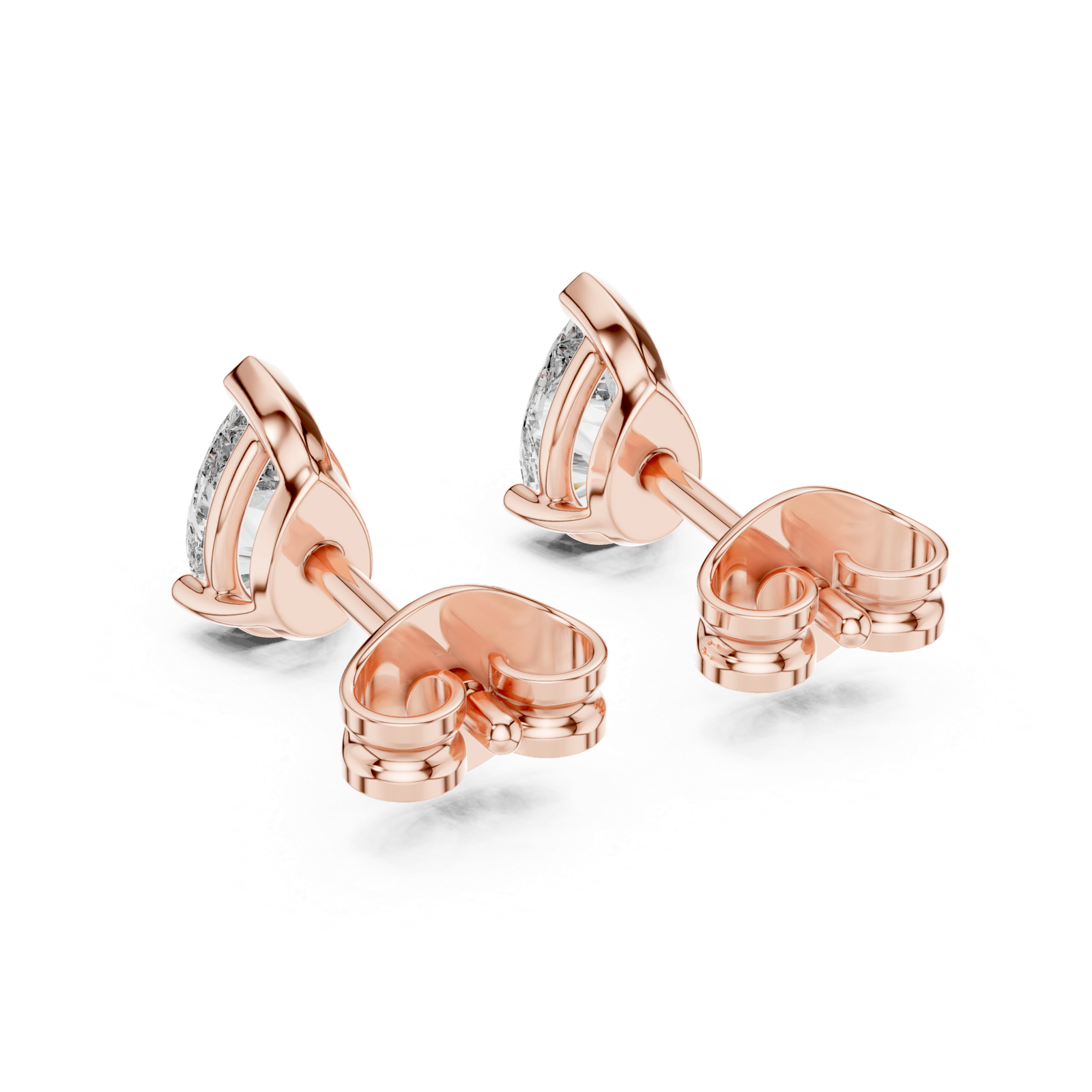 Calista Cushion Crown Diamond Stud Earrings