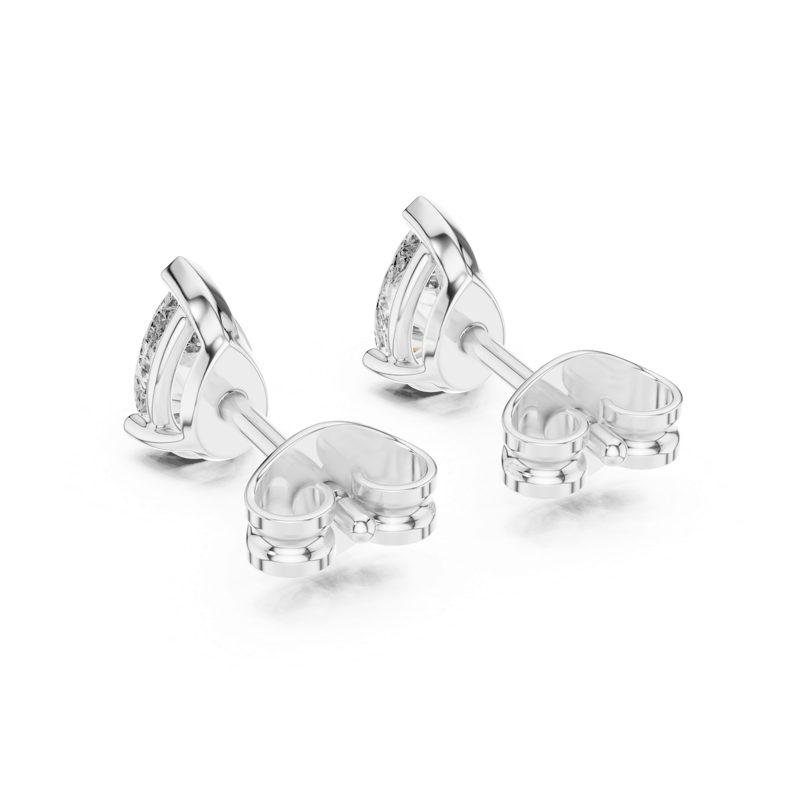 Calista Cushion Crown Diamond Stud Earrings